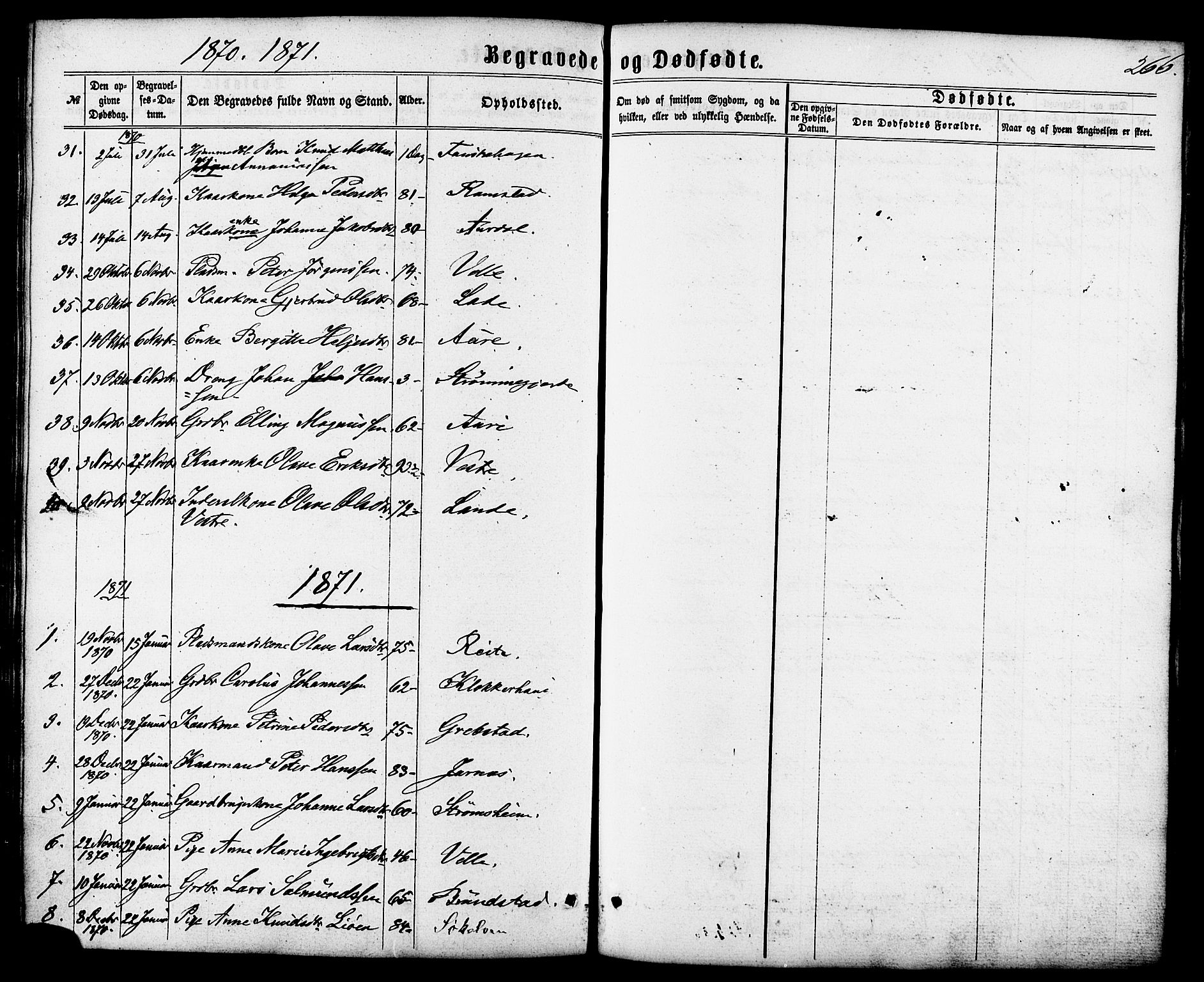 Ministerialprotokoller, klokkerbøker og fødselsregistre - Møre og Romsdal, SAT/A-1454/522/L0314: Parish register (official) no. 522A09, 1863-1877, p. 266