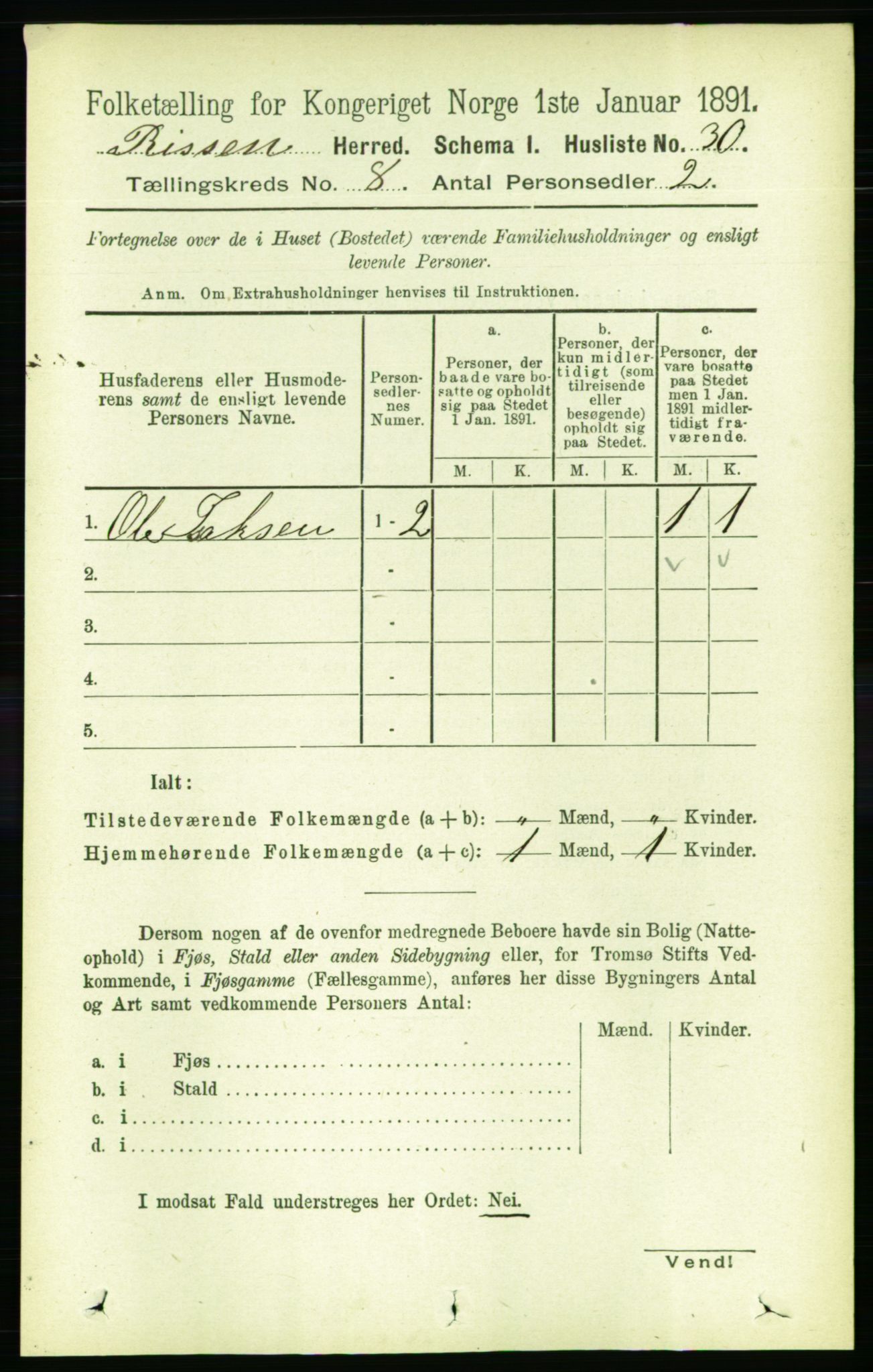 RA, 1891 census for 1624 Rissa, 1891, p. 4591