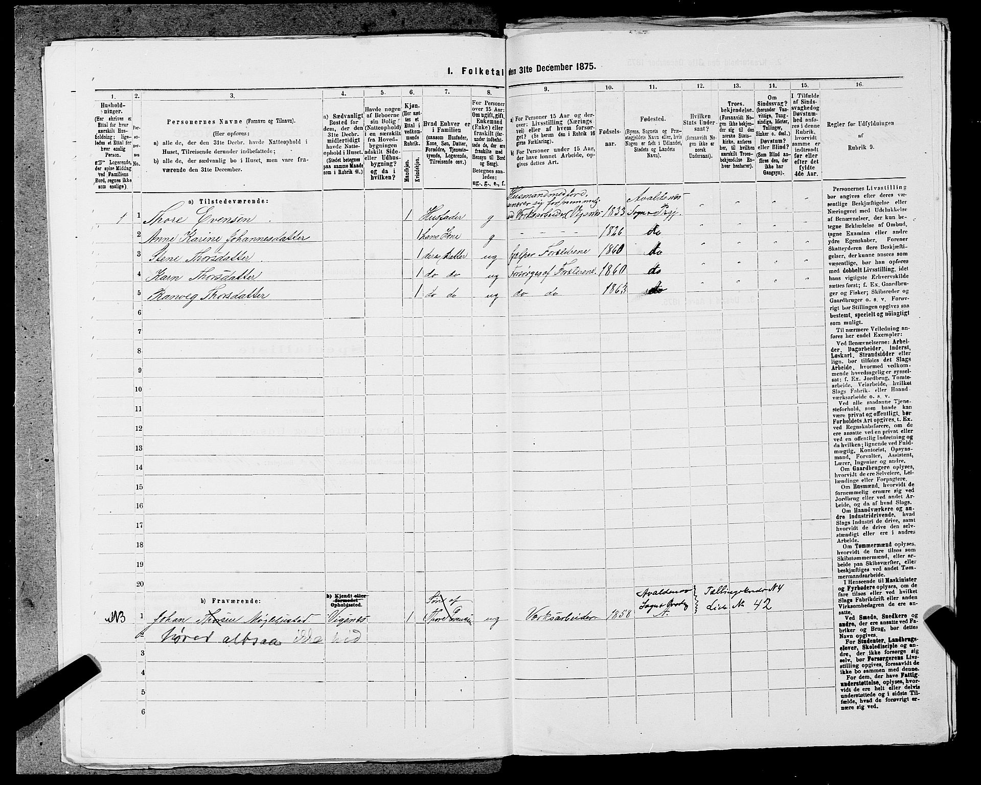 SAST, 1875 census for 1147L Avaldsnes/Avaldsnes og Kopervik, 1875, p. 1764