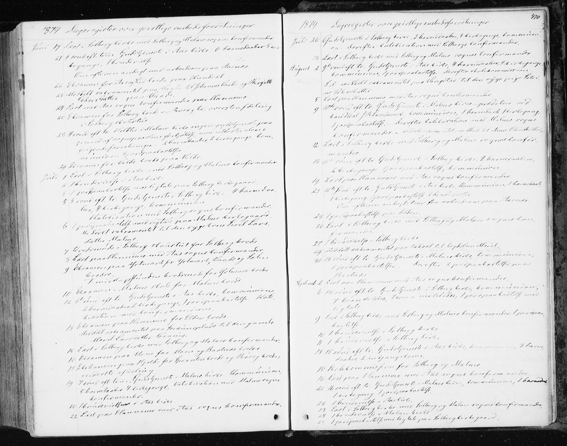 Ministerialprotokoller, klokkerbøker og fødselsregistre - Nord-Trøndelag, AV/SAT-A-1458/741/L0394: Parish register (official) no. 741A08, 1864-1877, p. 470