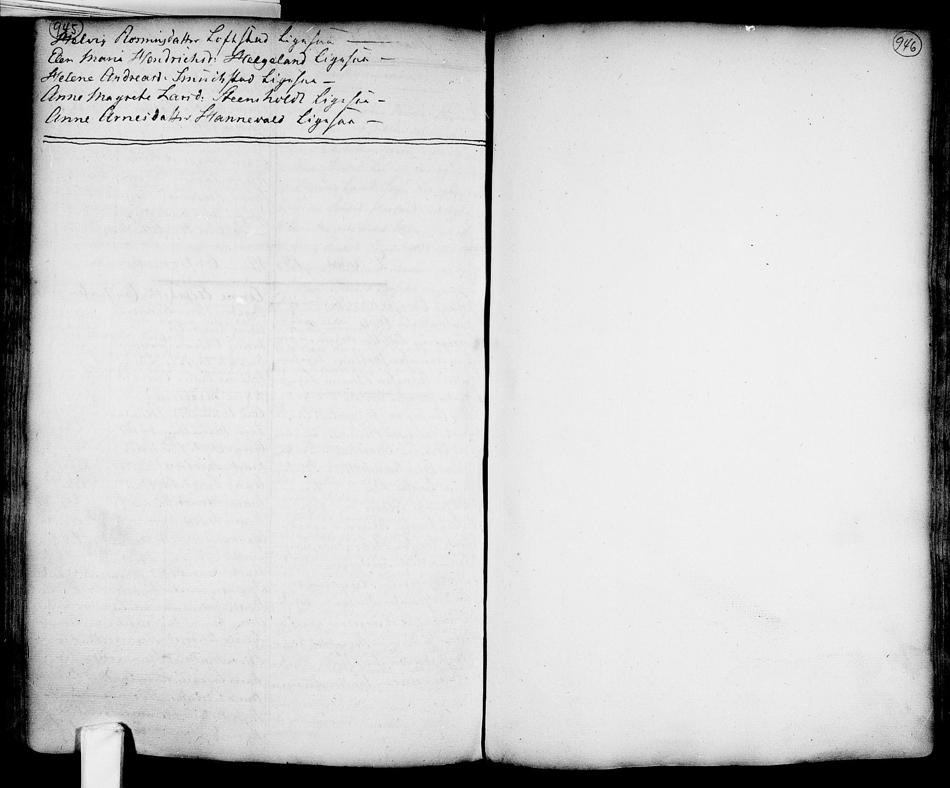 Lardal kirkebøker, AV/SAKO-A-350/F/Fa/L0003: Parish register (official) no. I 3, 1733-1815, p. 945-946