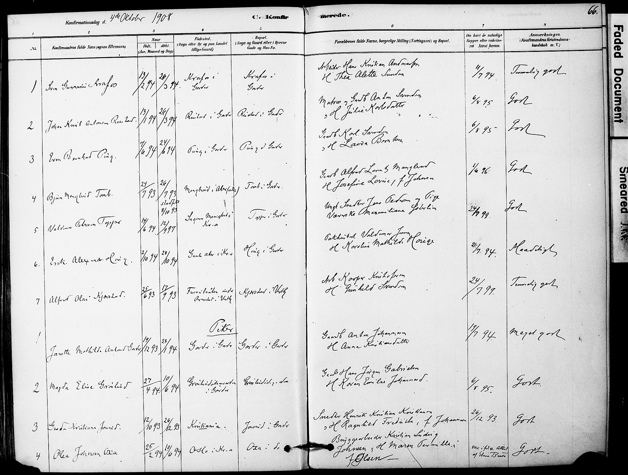 Vestby prestekontor Kirkebøker, SAO/A-10893/F/Fa/L0011: Parish register (official) no. I 11, 1878-1913, p. 66