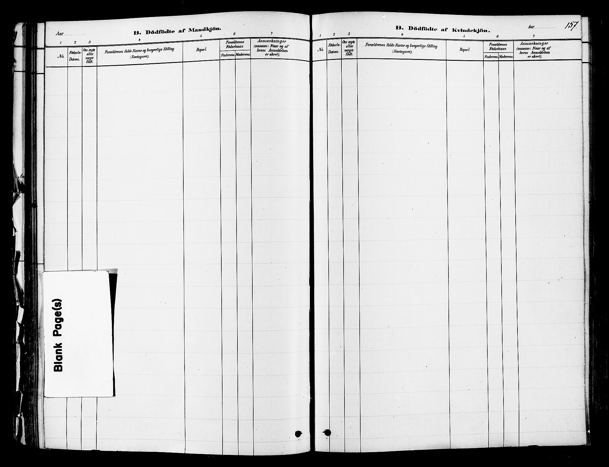 Ringsaker prestekontor, AV/SAH-PREST-014/K/Ka/L0012: Parish register (official) no. 12, 1879-1890, p. 157