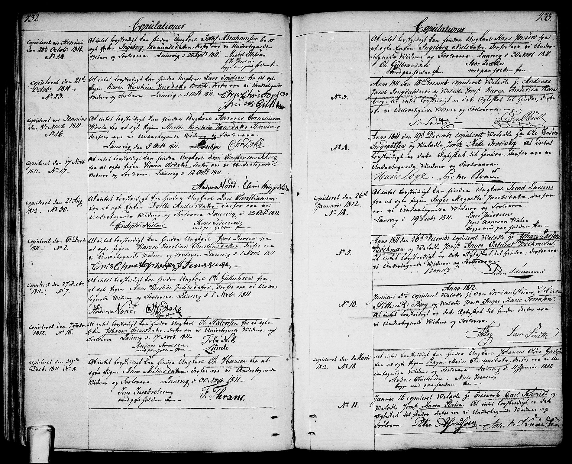 Larvik kirkebøker, AV/SAKO-A-352/G/Ga/L0002: Parish register (copy) no. I 2, 1807-1830, p. 432-433