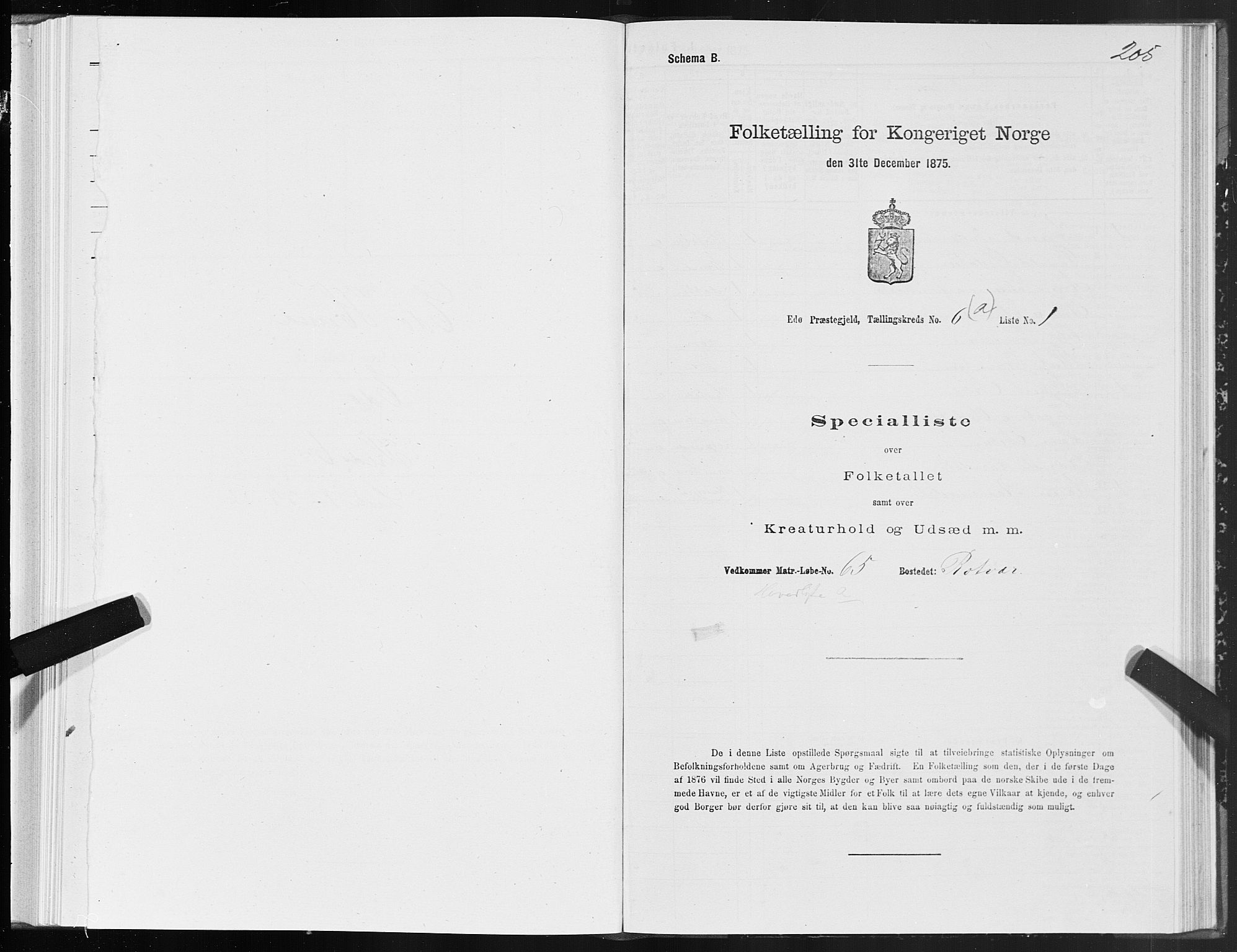 SAT, 1875 census for 1573P Edøy, 1875, p. 2205