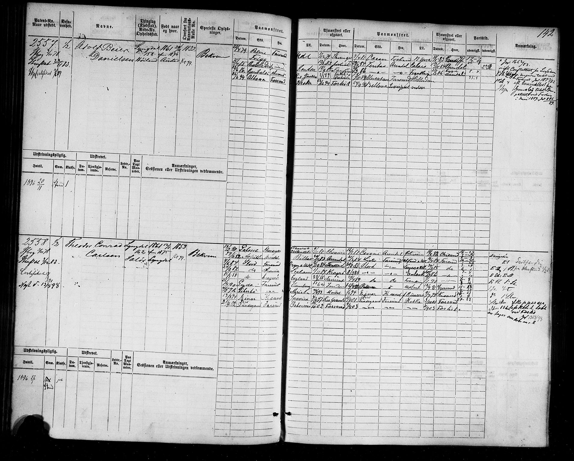 Farsund mønstringskrets, AV/SAK-2031-0017/F/Fb/L0004: Hovedrulle nr 2275-3040, M-7, 1875-1915, p. 144