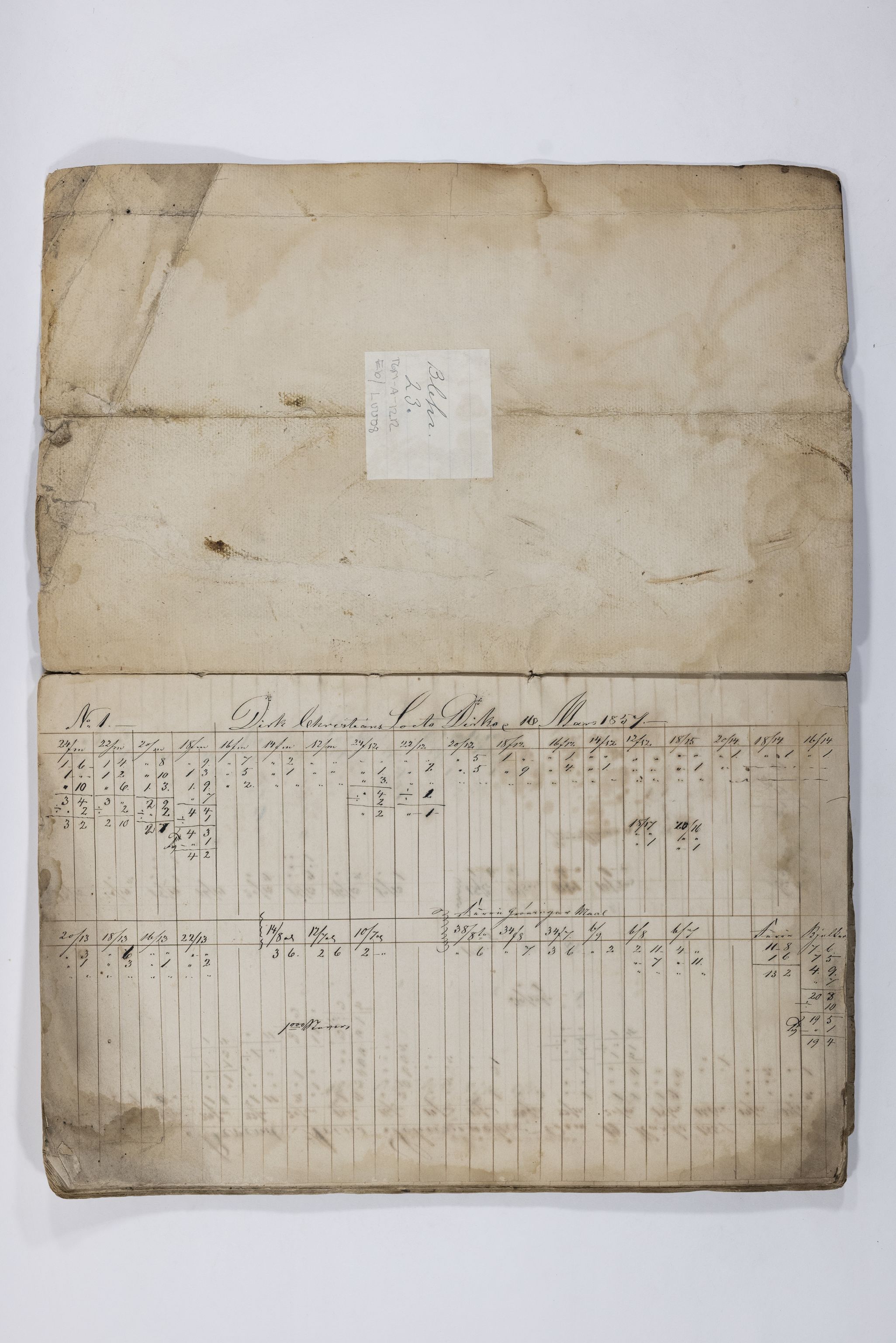 Blehr/ Kjellestad, TEMU/TGM-A-1212/E/Eb/L0008: Ladnings Liste, 1857-1859, p. 2