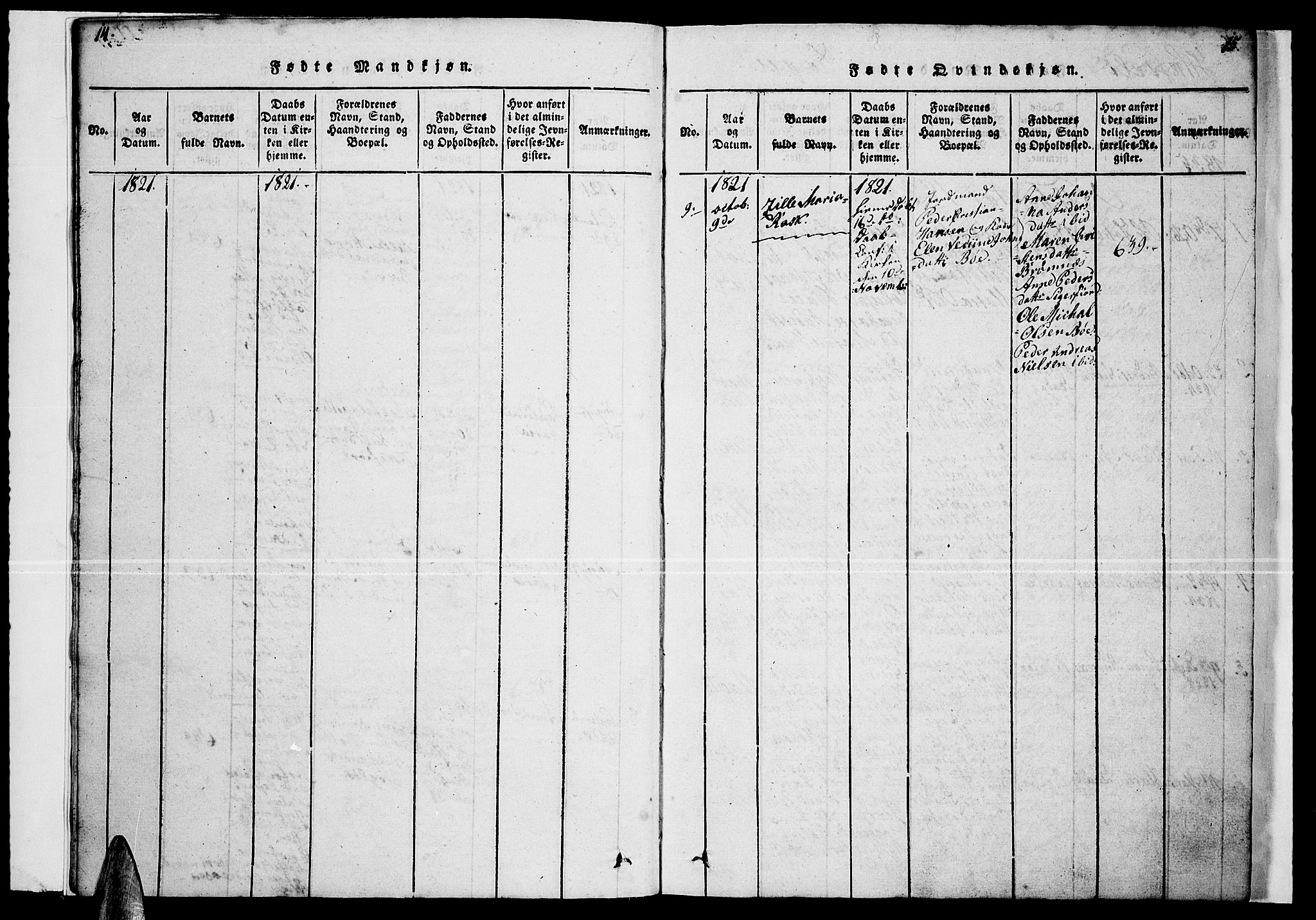 Ministerialprotokoller, klokkerbøker og fødselsregistre - Nordland, AV/SAT-A-1459/888/L1263: Parish register (copy) no. 888C02 /1, 1820-1850, p. 10-11