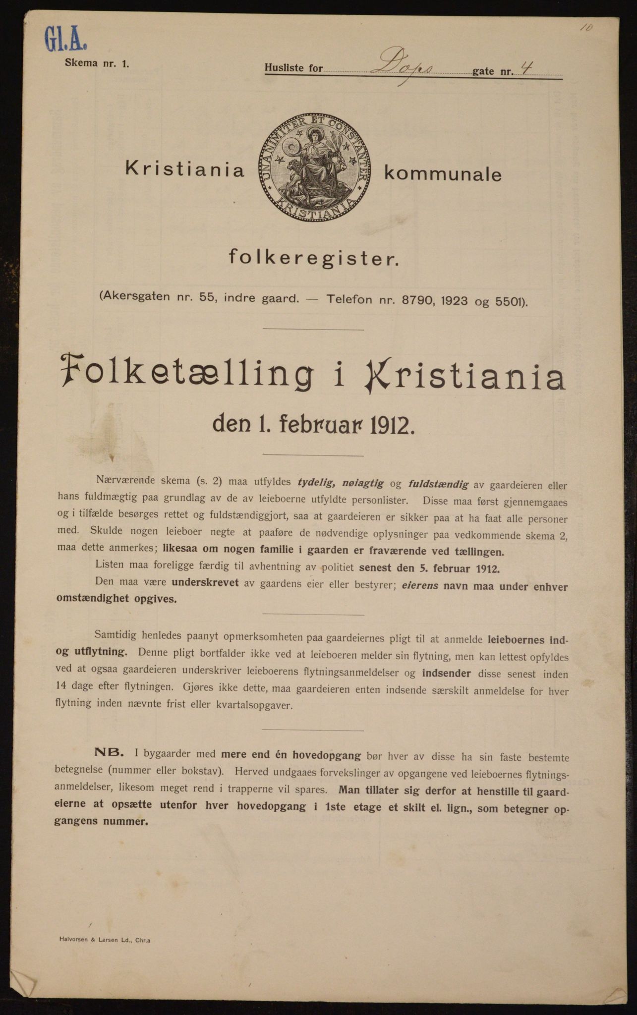 OBA, Municipal Census 1912 for Kristiania, 1912, p. 15774
