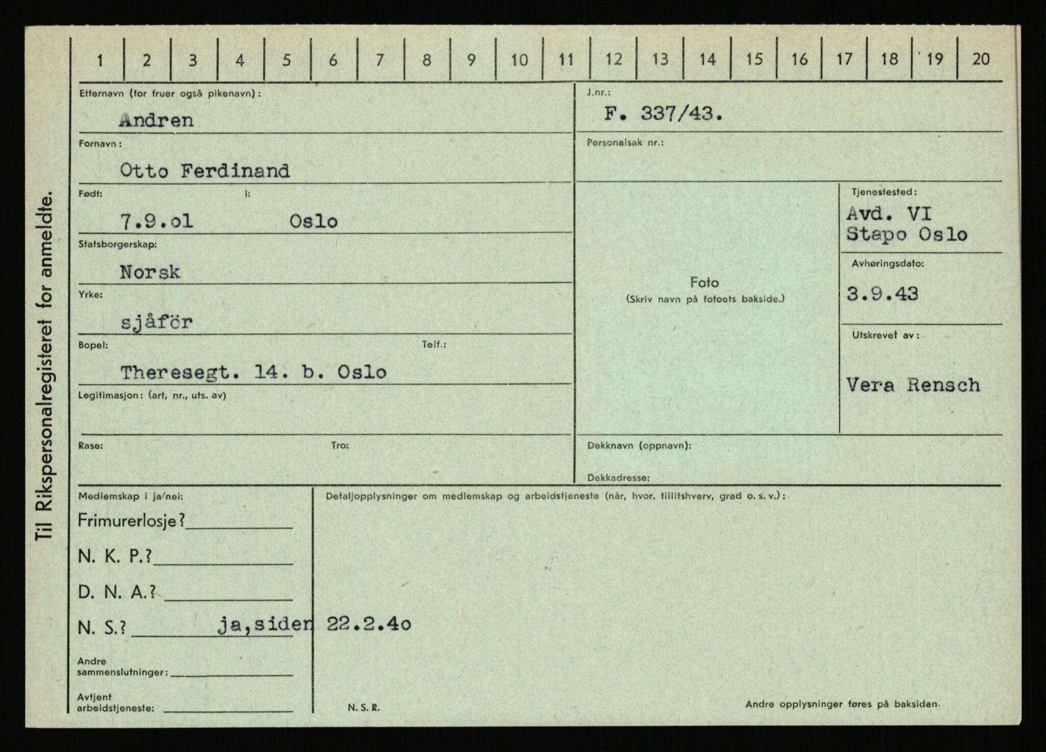 Statspolitiet - Hovedkontoret / Osloavdelingen, AV/RA-S-1329/C/Ca/L0001: Aabakken - Armann, 1943-1945, p. 3977