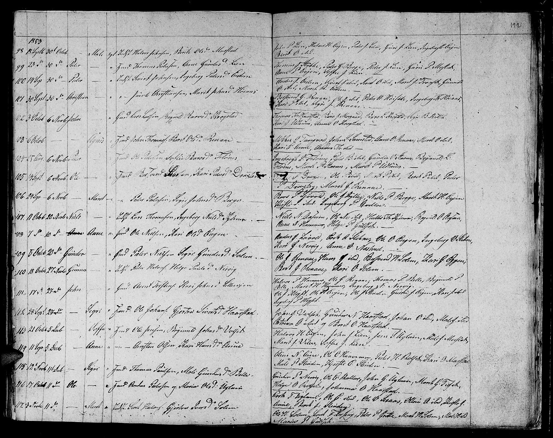 Ministerialprotokoller, klokkerbøker og fødselsregistre - Sør-Trøndelag, AV/SAT-A-1456/695/L1154: Parish register (copy) no. 695C05, 1842-1858, p. 192