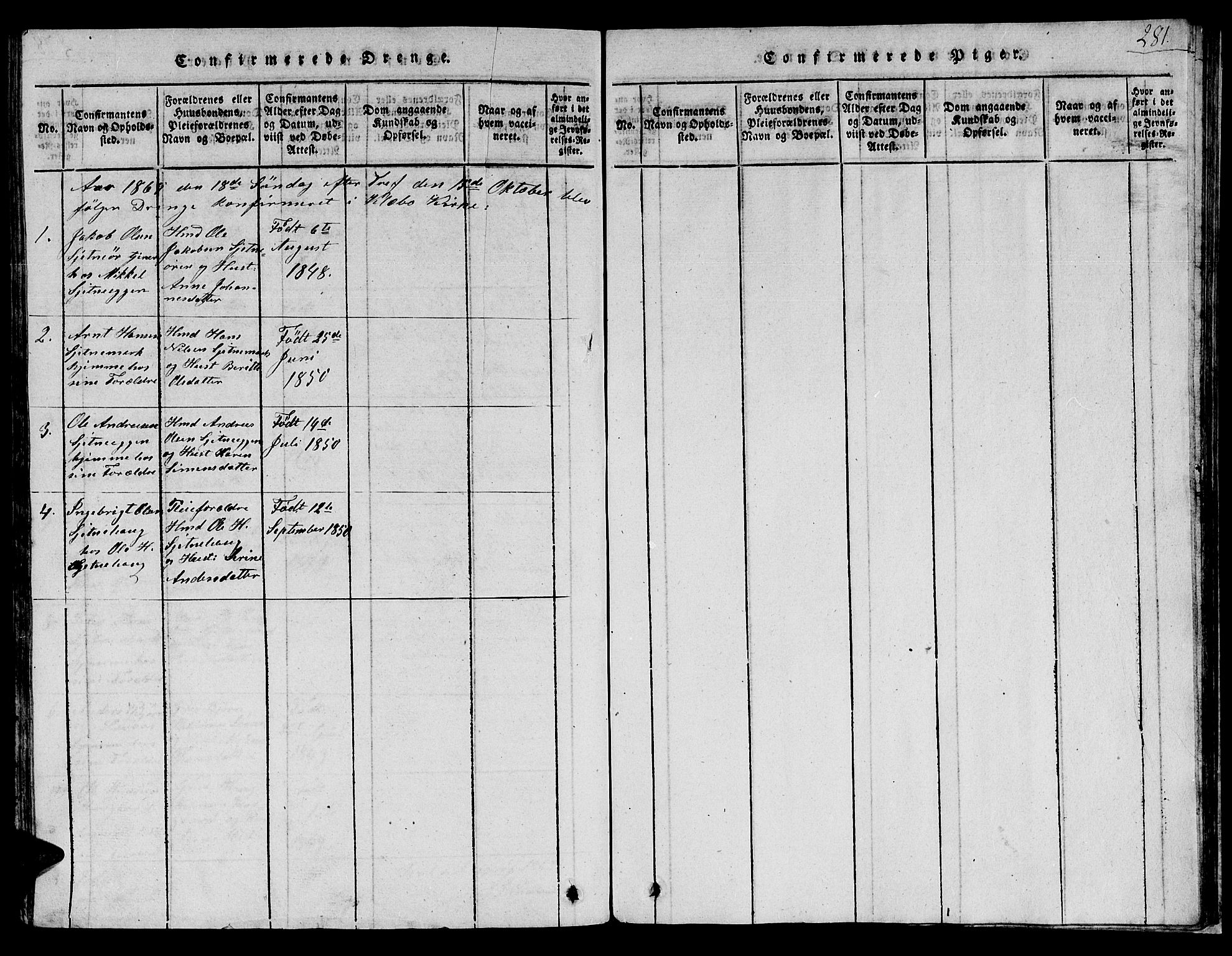 Ministerialprotokoller, klokkerbøker og fødselsregistre - Sør-Trøndelag, SAT/A-1456/621/L0458: Parish register (copy) no. 621C01, 1816-1865, p. 281