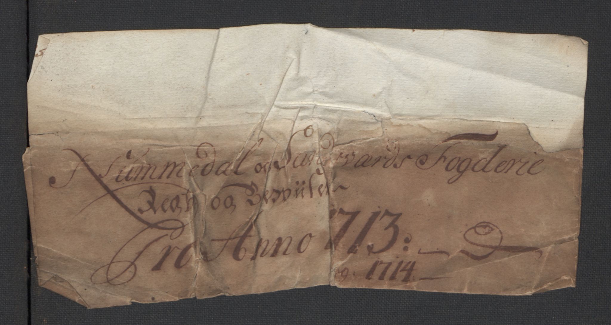 Rentekammeret inntil 1814, Reviderte regnskaper, Fogderegnskap, RA/EA-4092/R24/L1587: Fogderegnskap Numedal og Sandsvær, 1712, p. 3