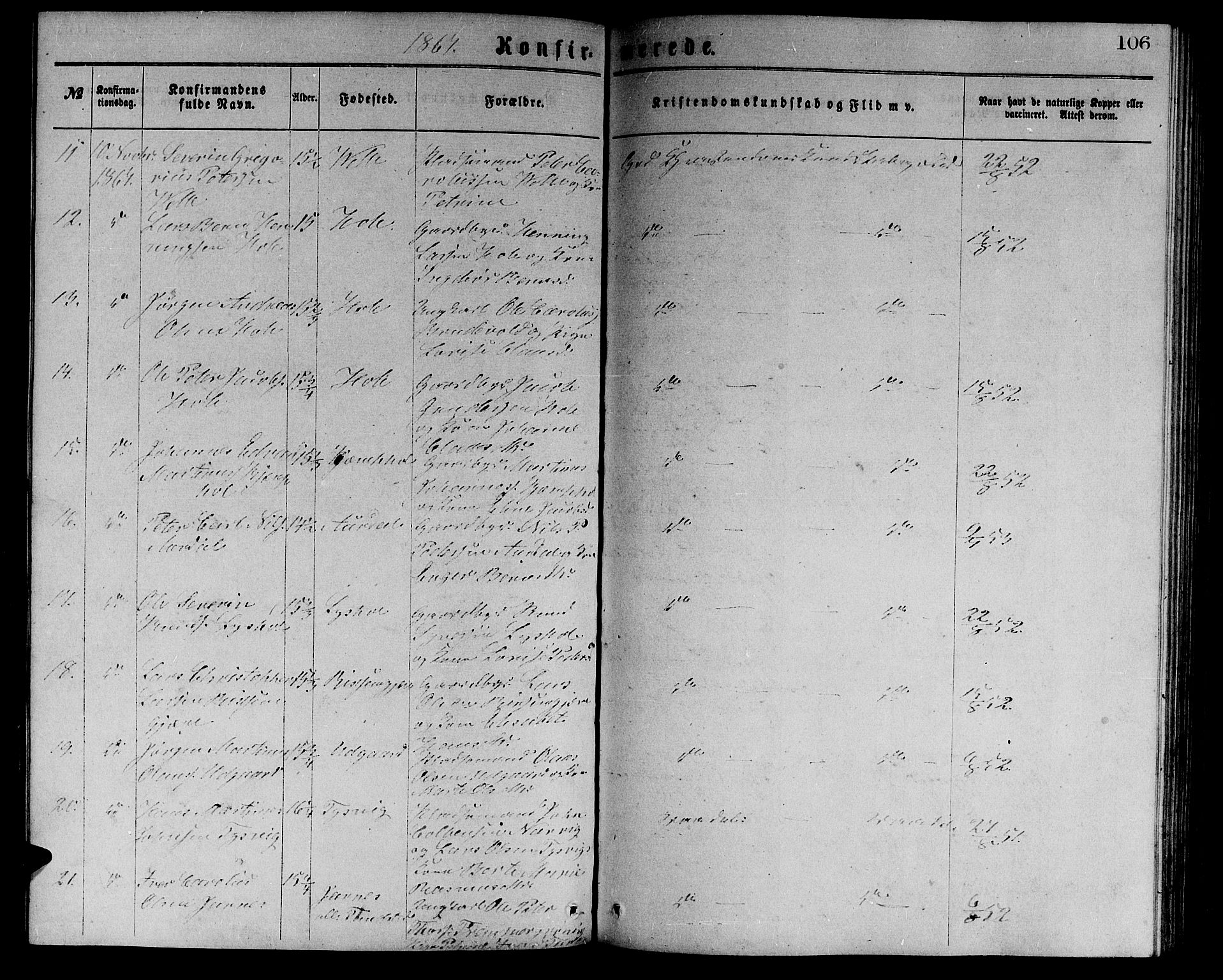 Ministerialprotokoller, klokkerbøker og fødselsregistre - Møre og Romsdal, AV/SAT-A-1454/523/L0338: Parish register (copy) no. 523C01, 1865-1877, p. 106