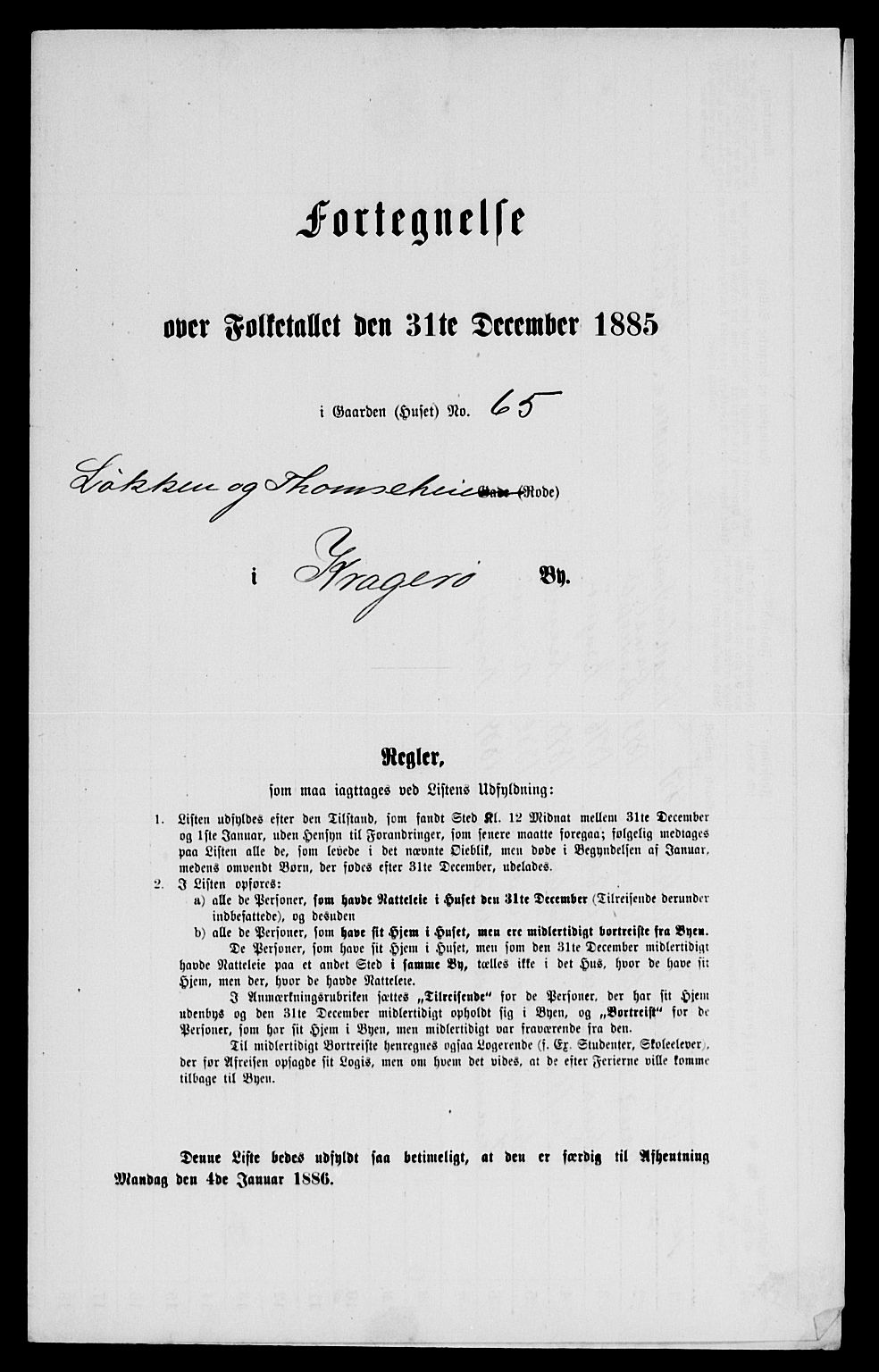 SAKO, 1885 census for 0801 Kragerø, 1885, p. 784
