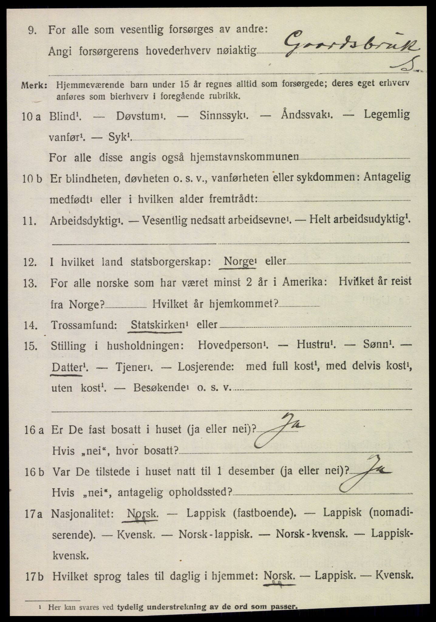 SAT, 1920 census for Nordli, 1920, p. 706