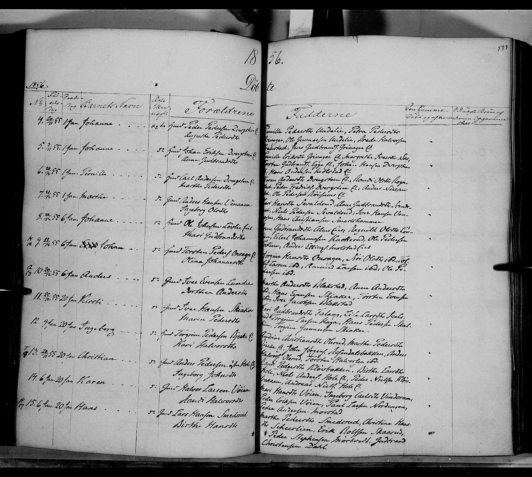 Gran prestekontor, AV/SAH-PREST-112/H/Ha/Haa/L0011: Parish register (official) no. 11, 1842-1856, p. 532-533