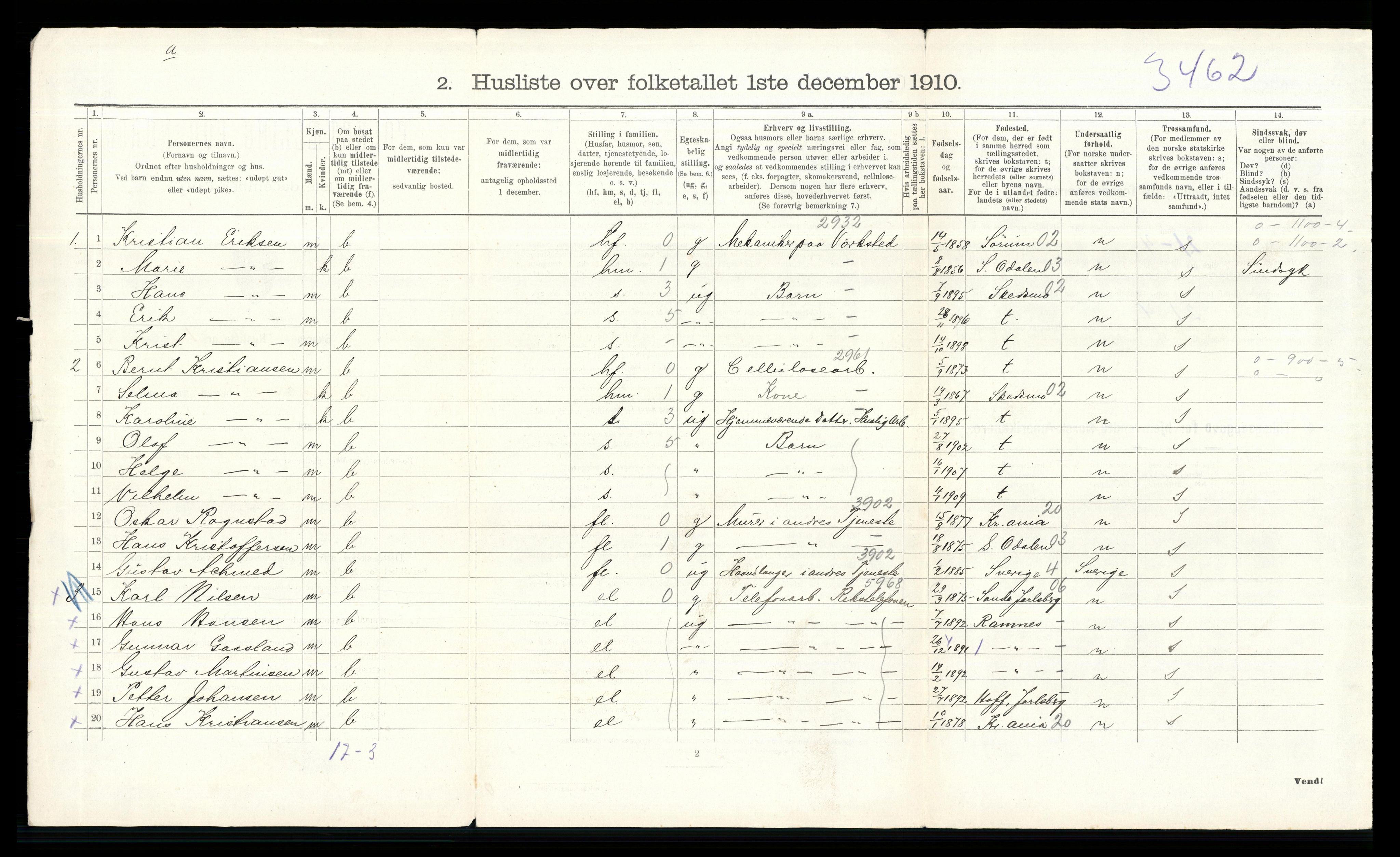 RA, 1910 census for Lillestrøm, 1910, p. 802