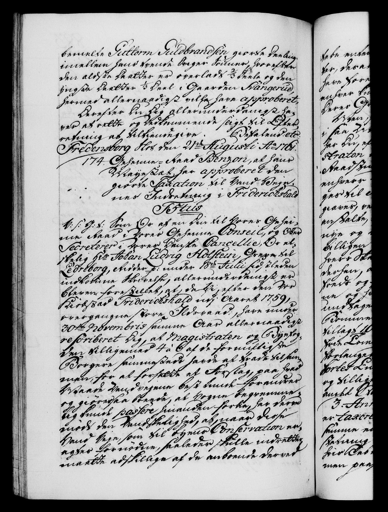 Danske Kanselli 1572-1799, AV/RA-EA-3023/F/Fc/Fca/Fcab/L0036: Norske tegnelser, 1757-1761, p. 883b