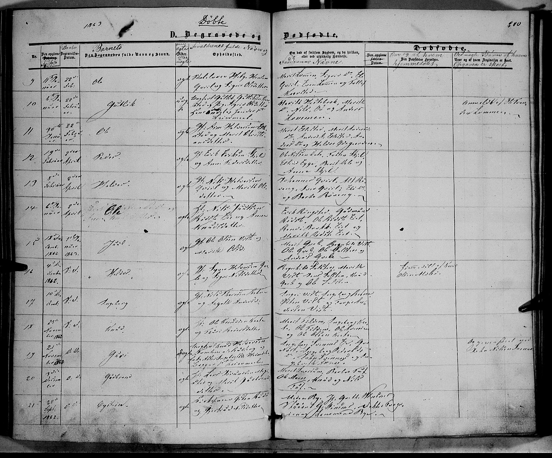 Vestre Slidre prestekontor, SAH/PREST-136/H/Ha/Haa/L0002: Parish register (official) no. 2, 1856-1864, p. 200