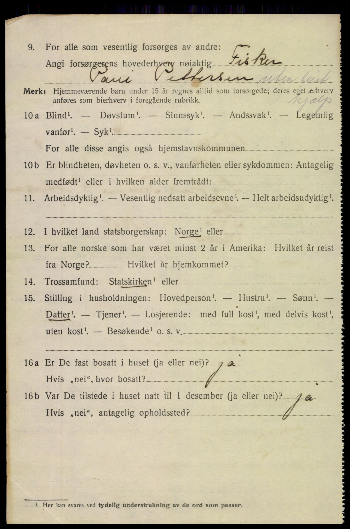 SAK, 1920 census for Risør, 1920, p. 5494