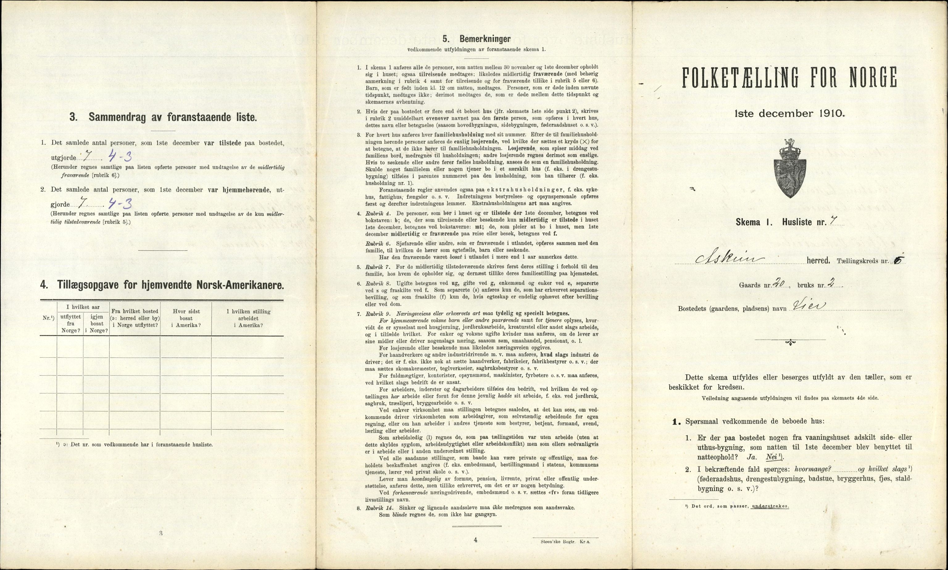 RA, 1910 census for Askim, 1910, p. 983