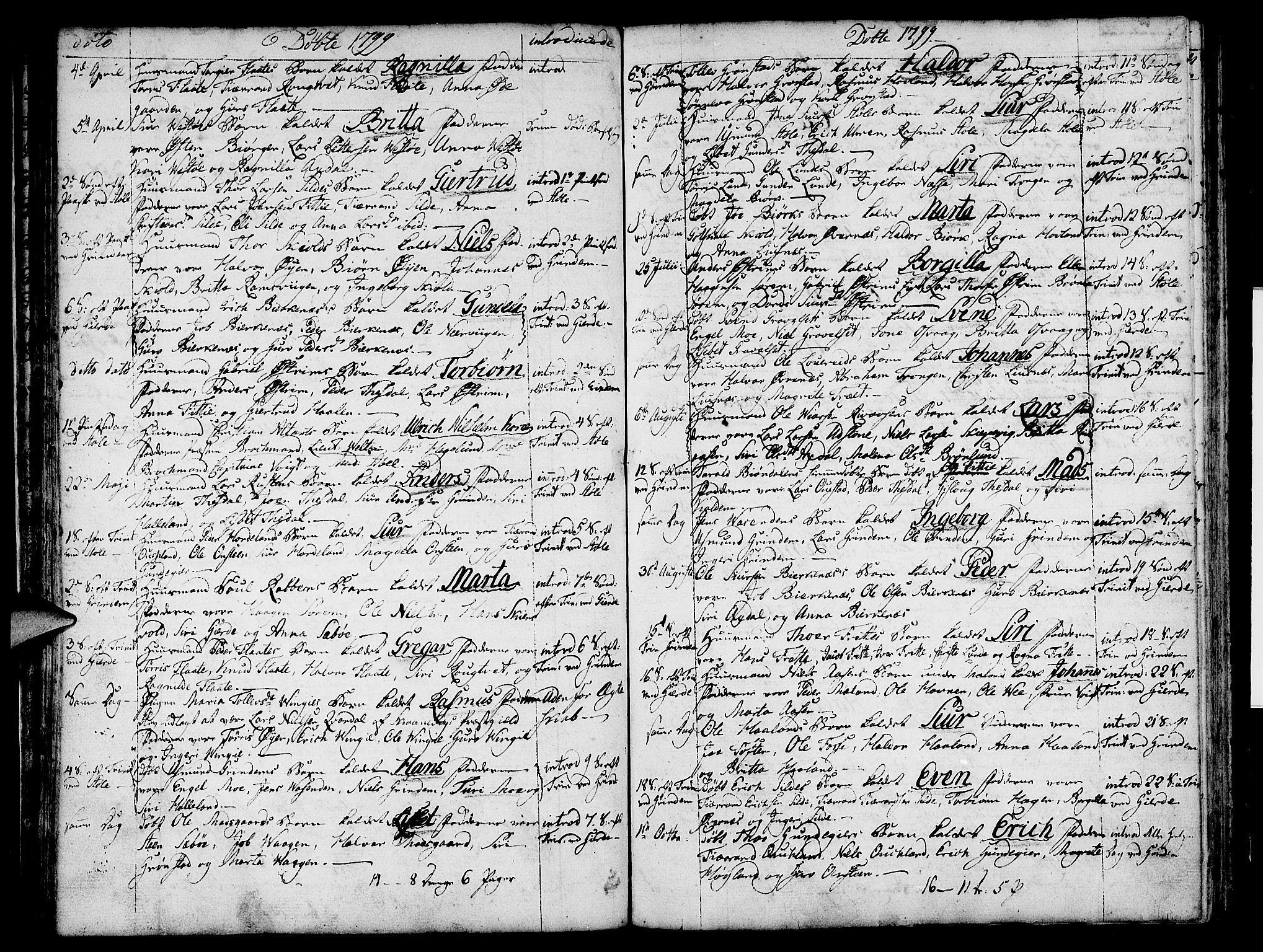 Etne sokneprestembete, SAB/A-75001/H/Haa: Parish register (official) no. A 4, 1782-1807, p. 45