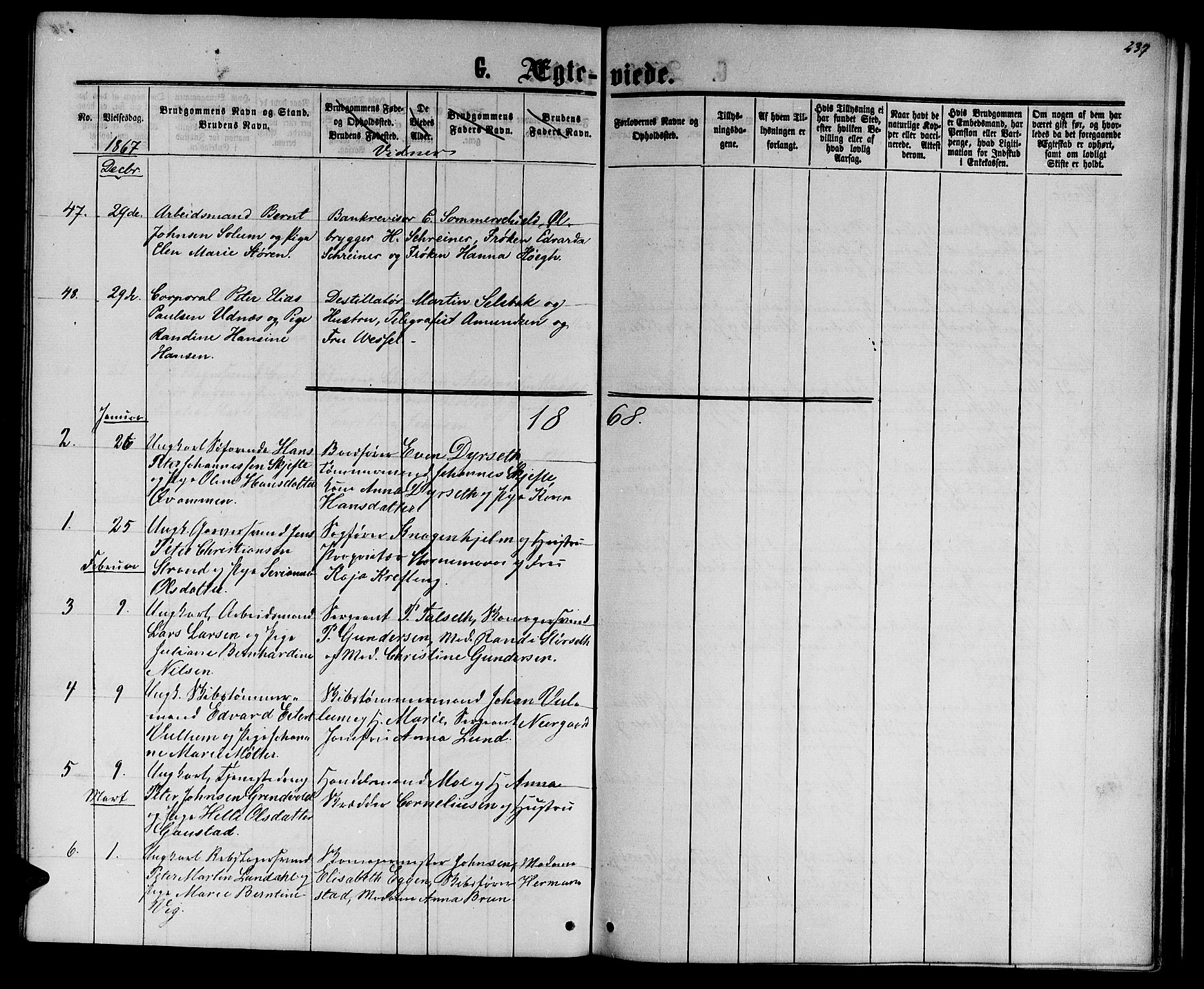Ministerialprotokoller, klokkerbøker og fødselsregistre - Sør-Trøndelag, SAT/A-1456/601/L0087: Parish register (copy) no. 601C05, 1864-1881, p. 237