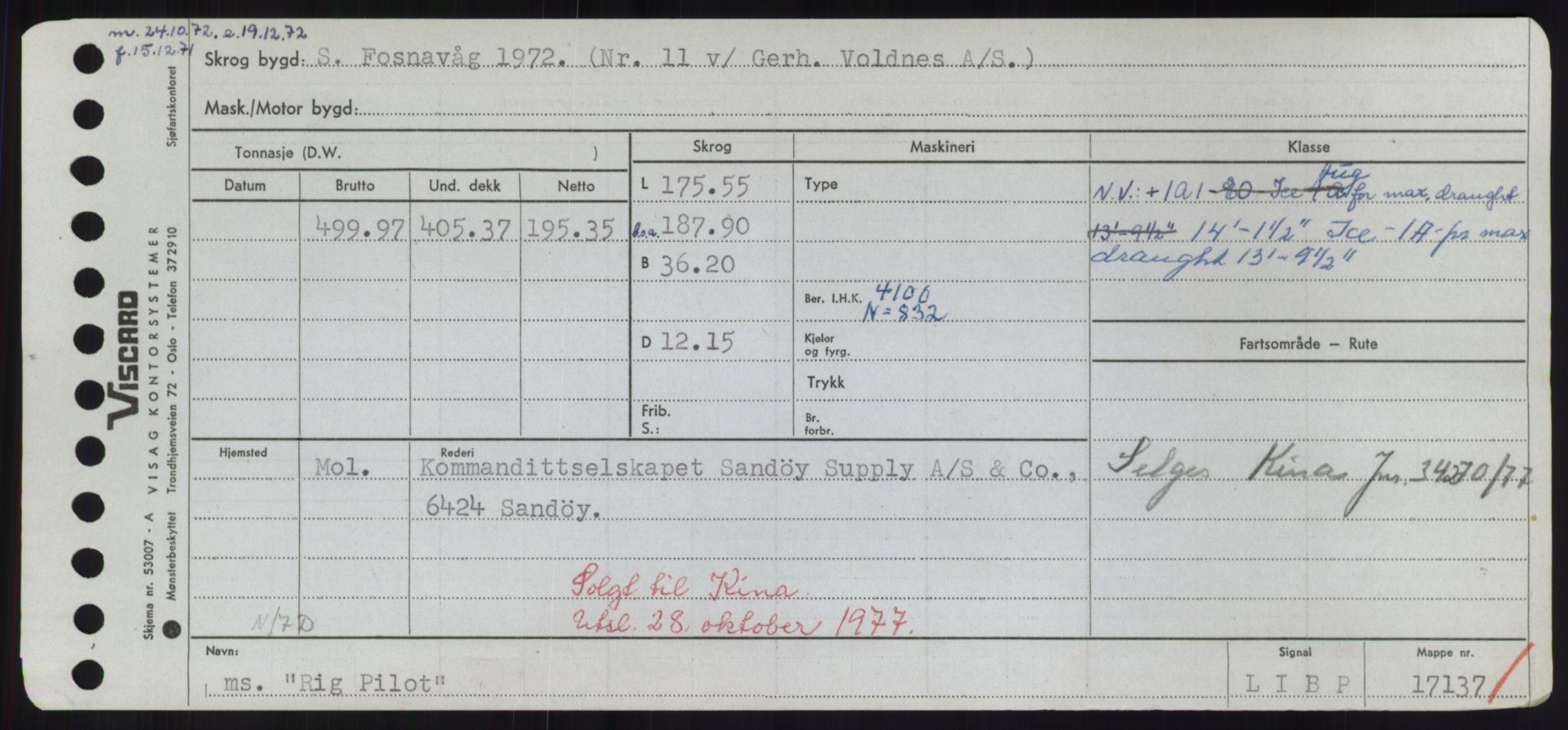 Sjøfartsdirektoratet med forløpere, Skipsmålingen, AV/RA-S-1627/H/Hd/L0030: Fartøy, Q-Riv, p. 493