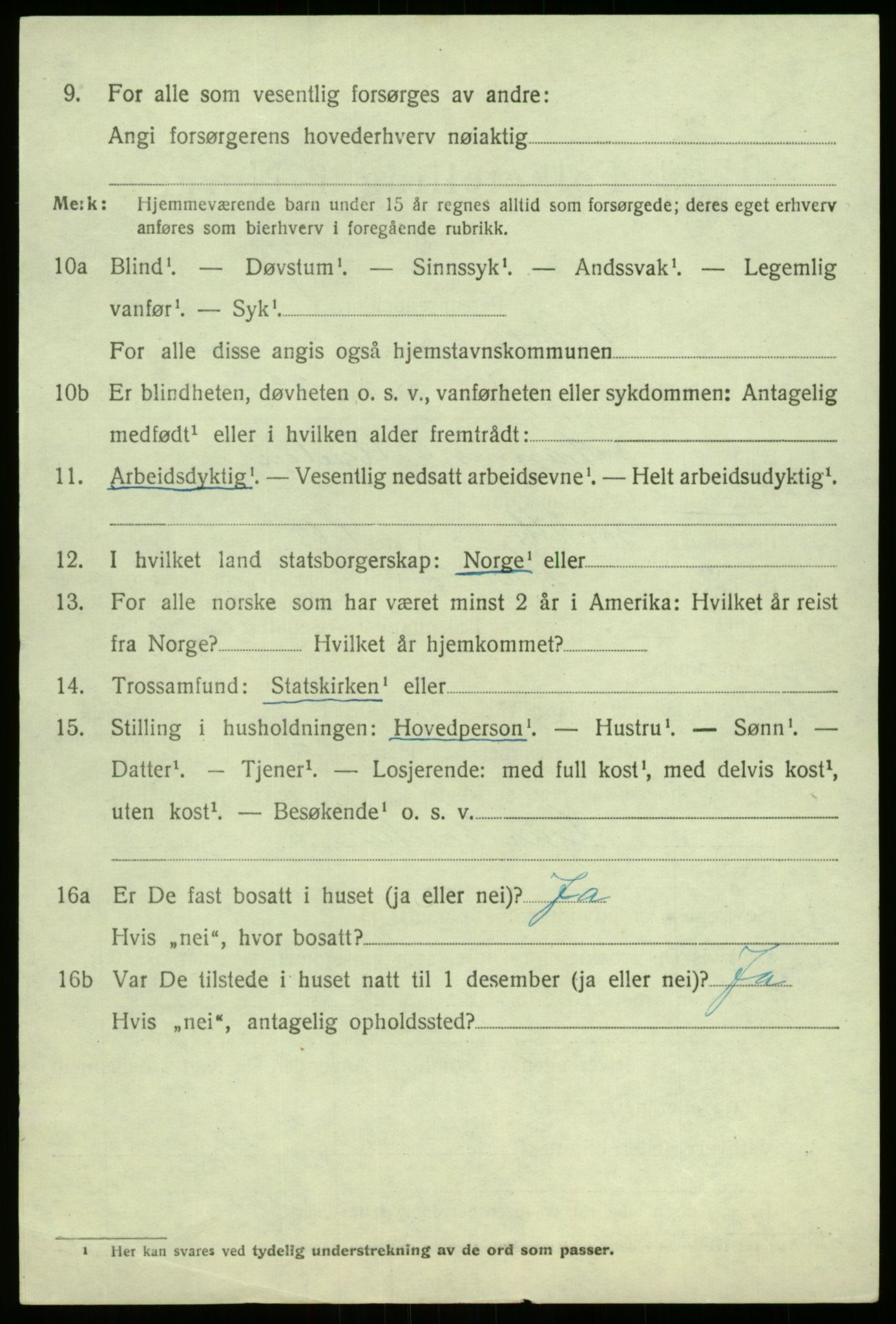 SAB, 1920 census for Hafslo, 1920, p. 5089