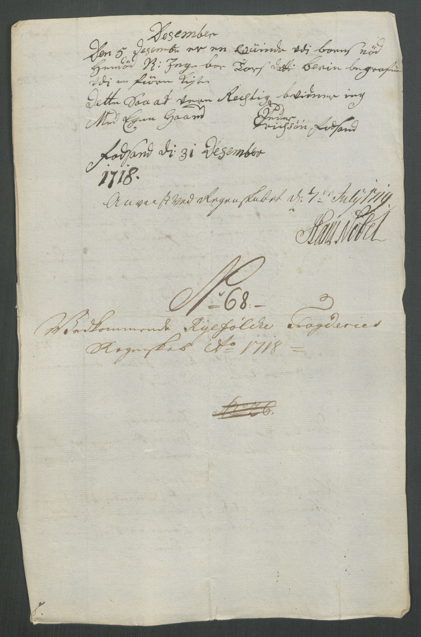 Rentekammeret inntil 1814, Reviderte regnskaper, Fogderegnskap, AV/RA-EA-4092/R47/L2871: Fogderegnskap Ryfylke, 1718, p. 329