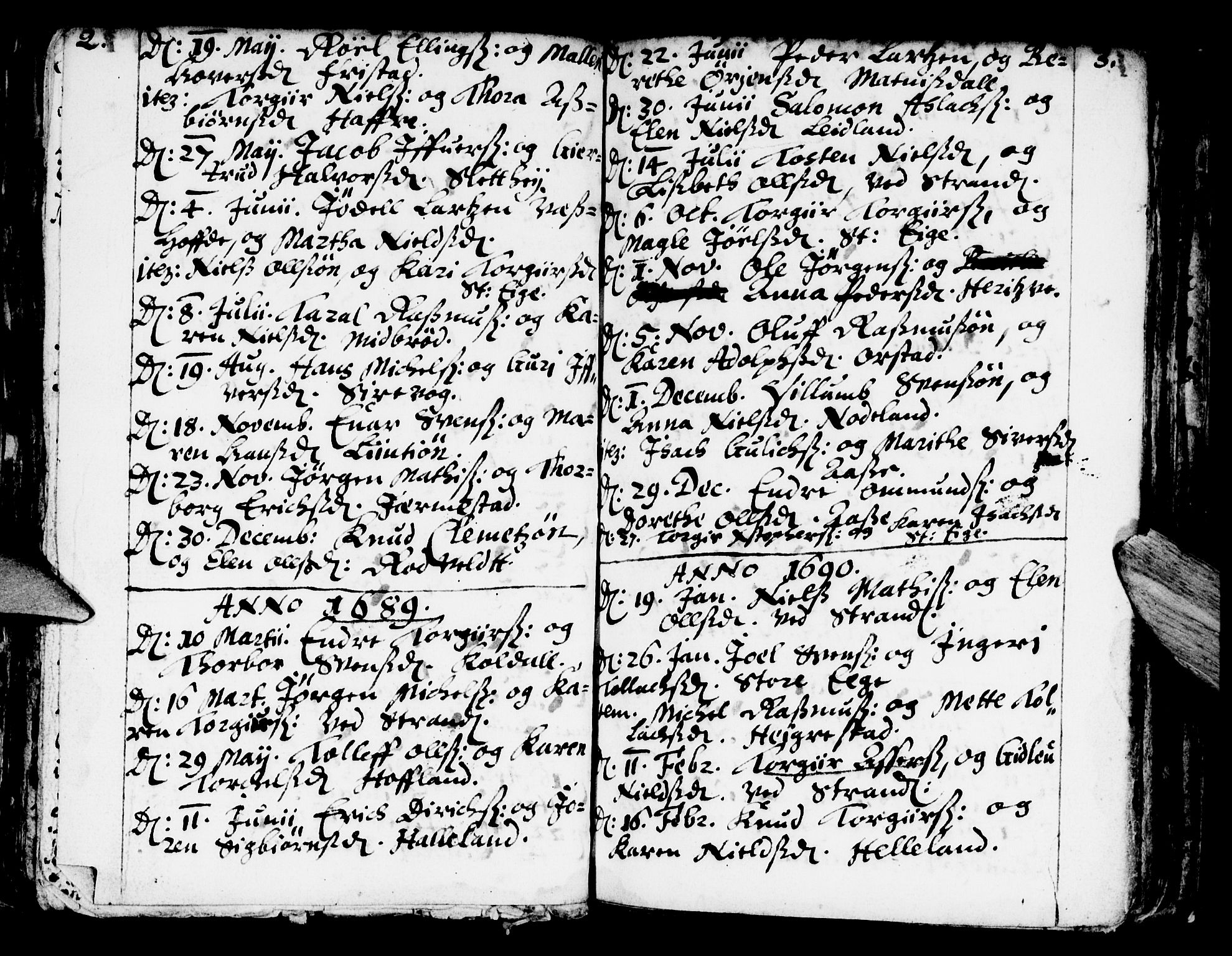 Eigersund sokneprestkontor, AV/SAST-A-101807/001/30/30BA/L0001: Parish register (official) no. A 1, 1664-1717, p. 2-3