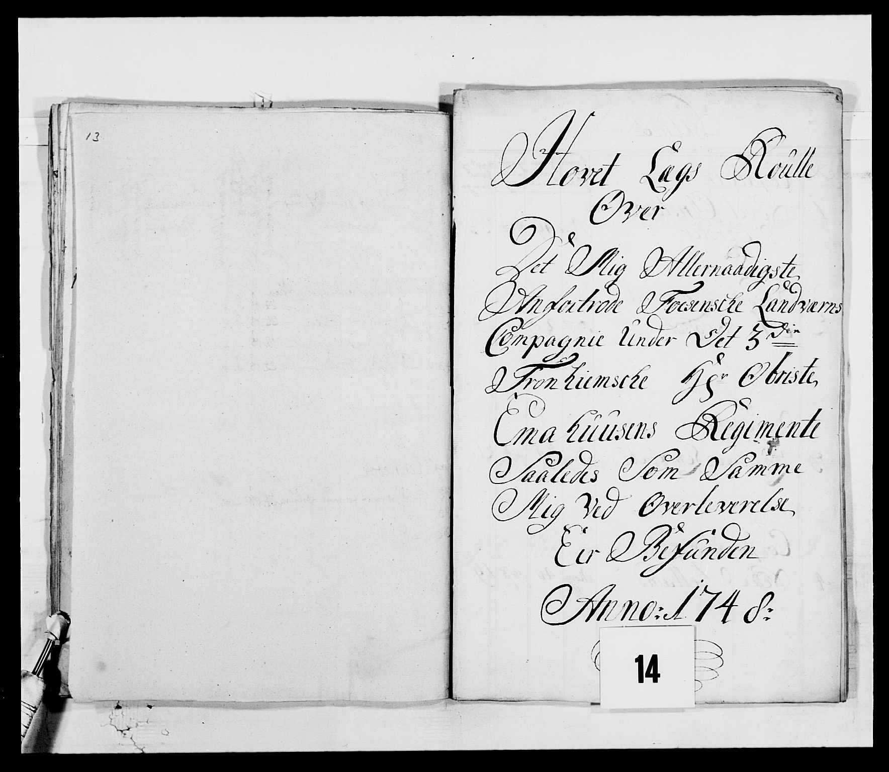 Kommanderende general (KG I) med Det norske krigsdirektorium, AV/RA-EA-5419/E/Ea/L0514: 3. Trondheimske regiment, 1737-1749, p. 194