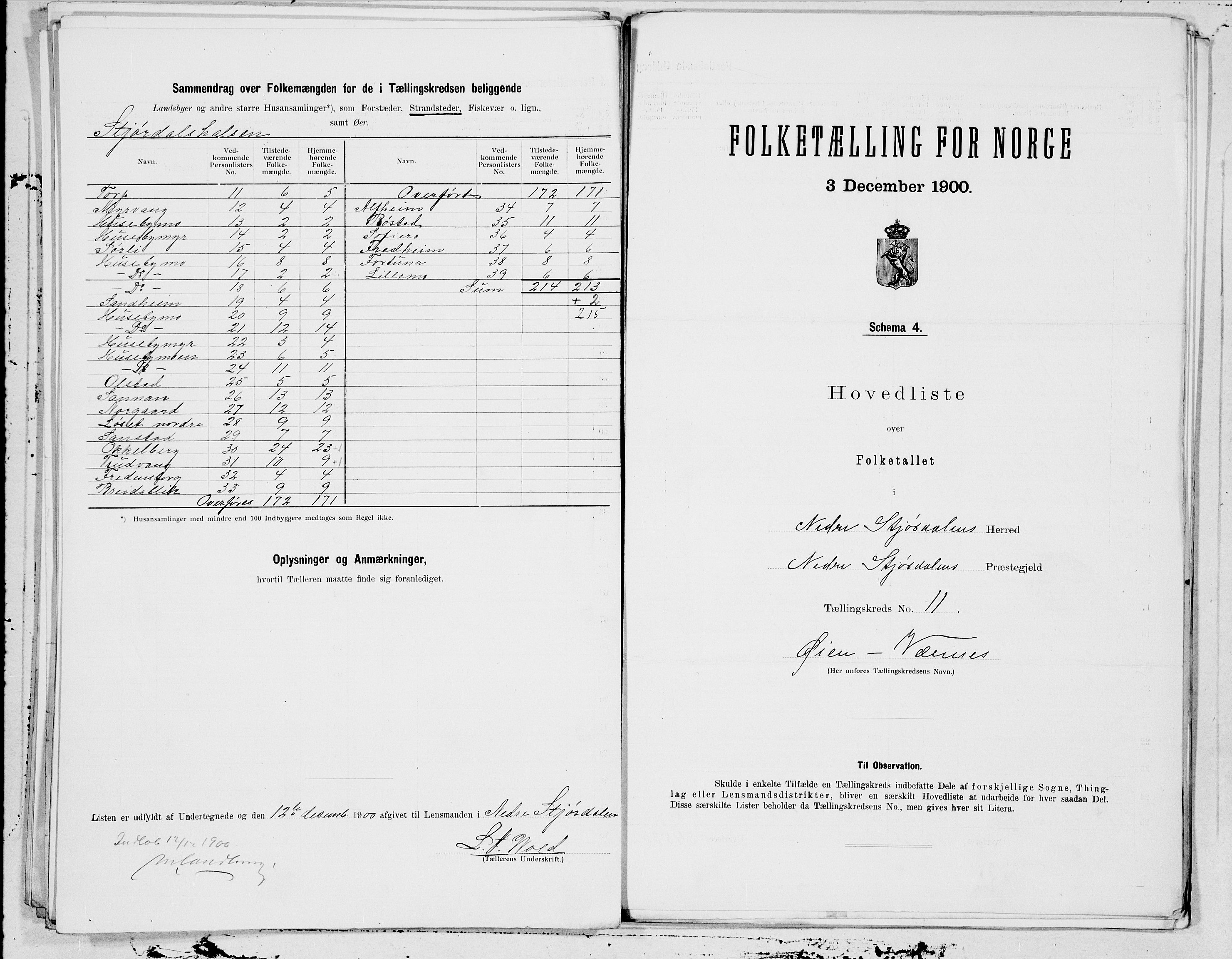 SAT, 1900 census for Nedre Stjørdal, 1900, p. 22