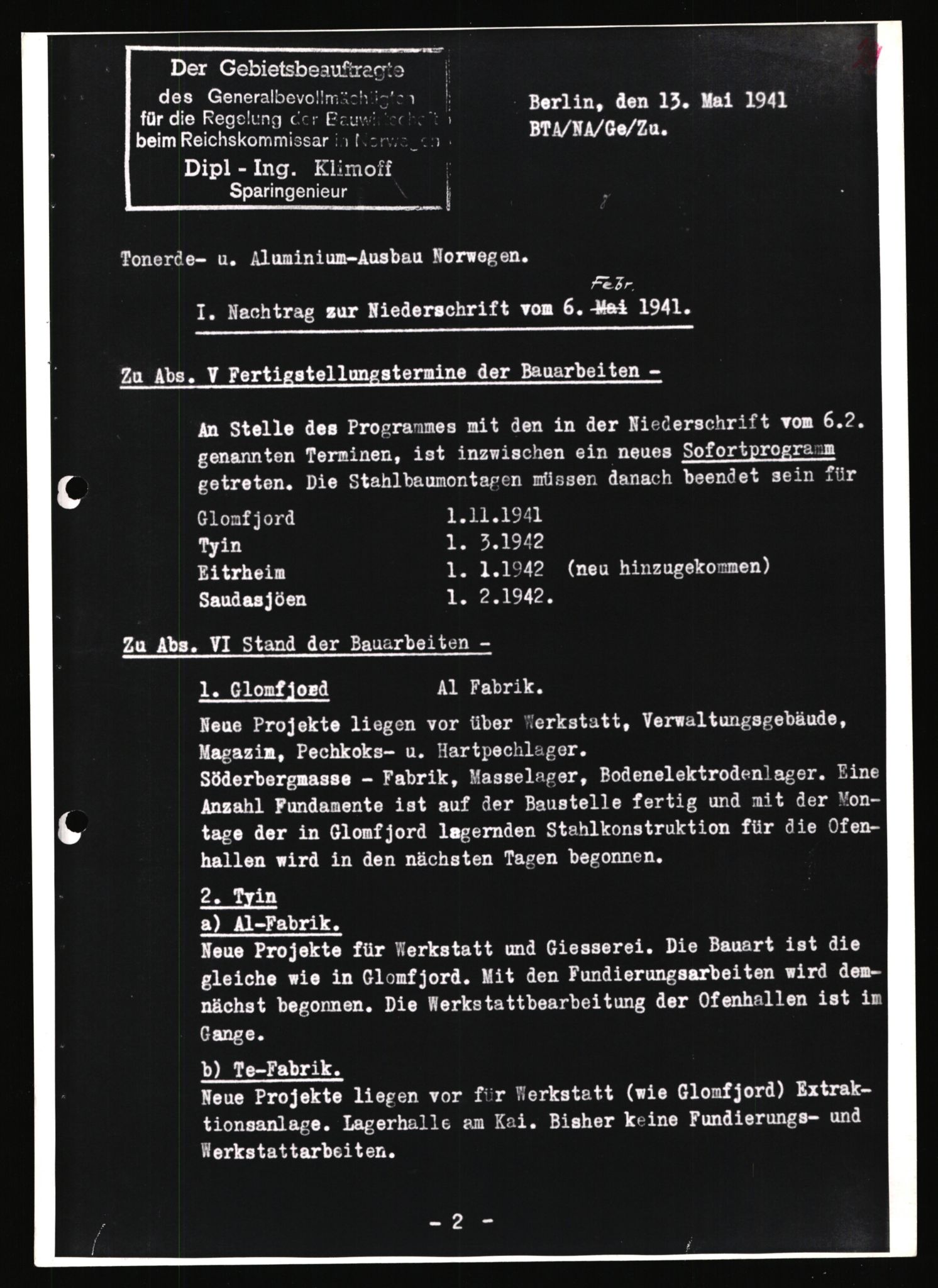 Forsvarets Overkommando. 2 kontor. Arkiv 11.4. Spredte tyske arkivsaker, AV/RA-RAFA-7031/D/Dar/Darb/L0002: Reichskommissariat, 1940-1945, p. 1324