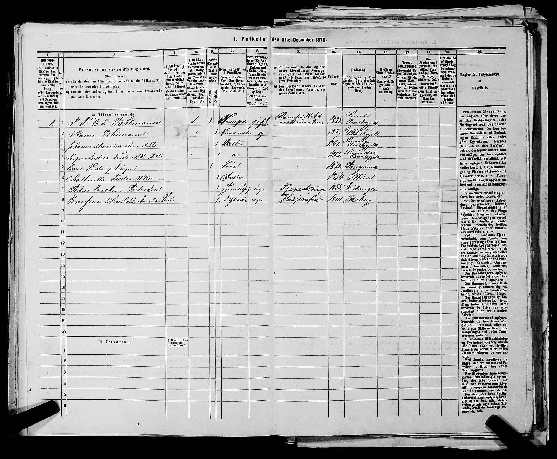 SAKO, 1875 census for 0806P Skien, 1875, p. 780