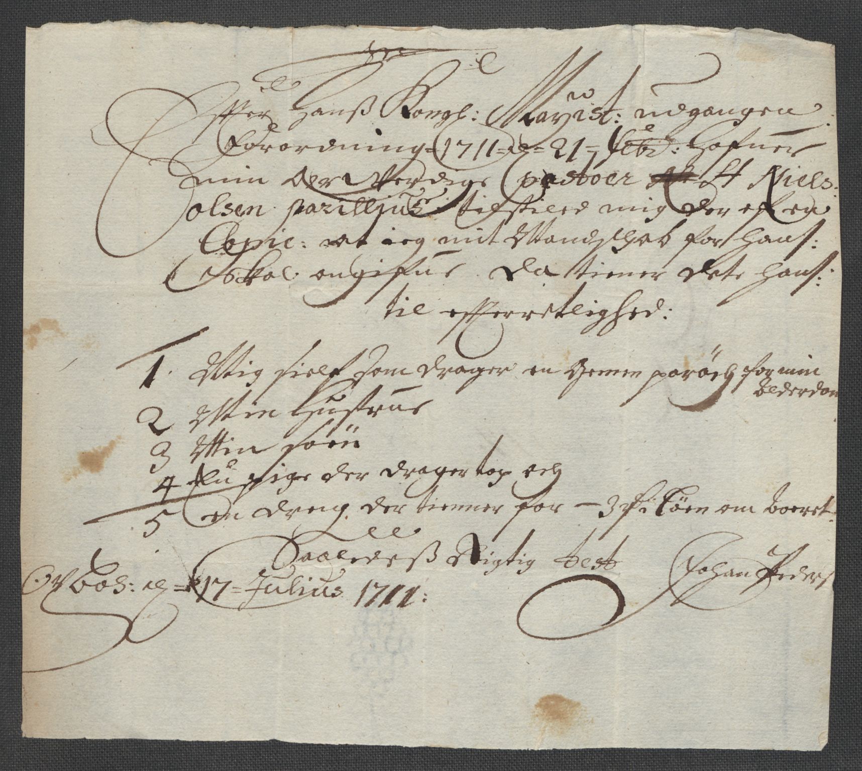 Rentekammeret inntil 1814, Reviderte regnskaper, Fogderegnskap, AV/RA-EA-4092/R64/L4432: Fogderegnskap Namdal, 1711, p. 383