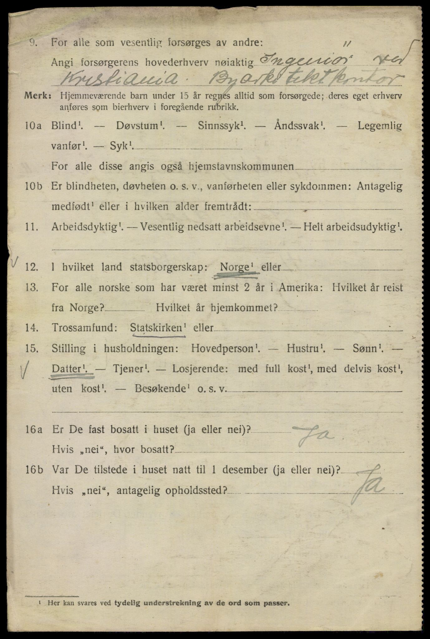 SAO, 1920 census for Kristiania, 1920, p. 136184