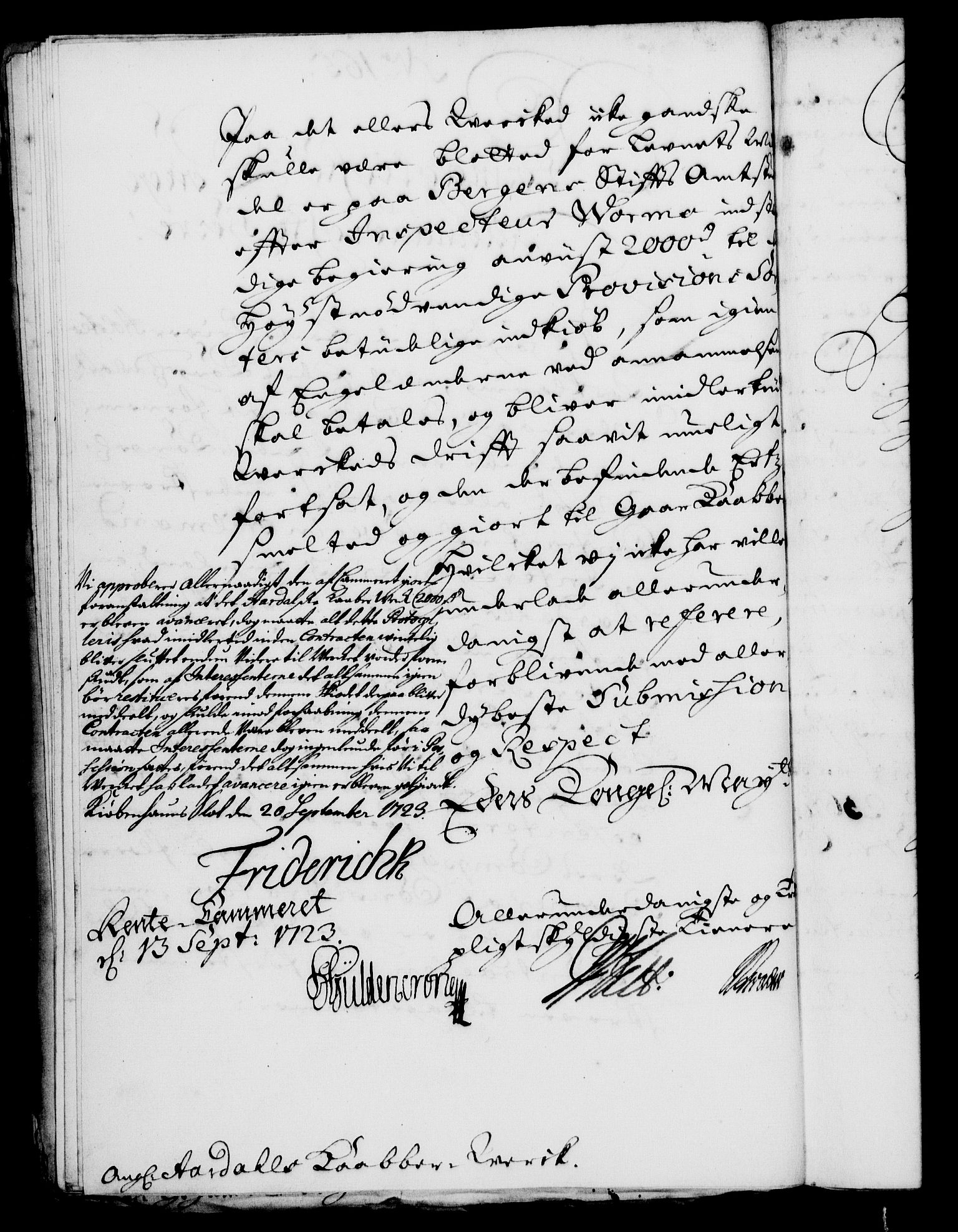 Rentekammeret, Kammerkanselliet, RA/EA-3111/G/Gf/Gfa/L0006: Norsk relasjons- og resolusjonsprotokoll (merket RK 52.6), 1723, p. 1011
