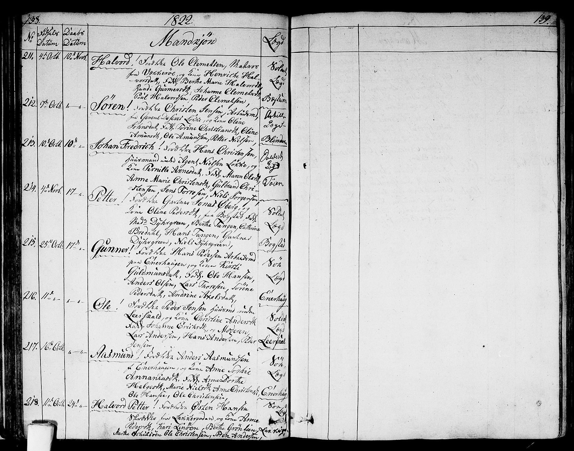 Aker prestekontor kirkebøker, AV/SAO-A-10861/G/L0004: Parish register (copy) no. 4, 1819-1829, p. 138-139