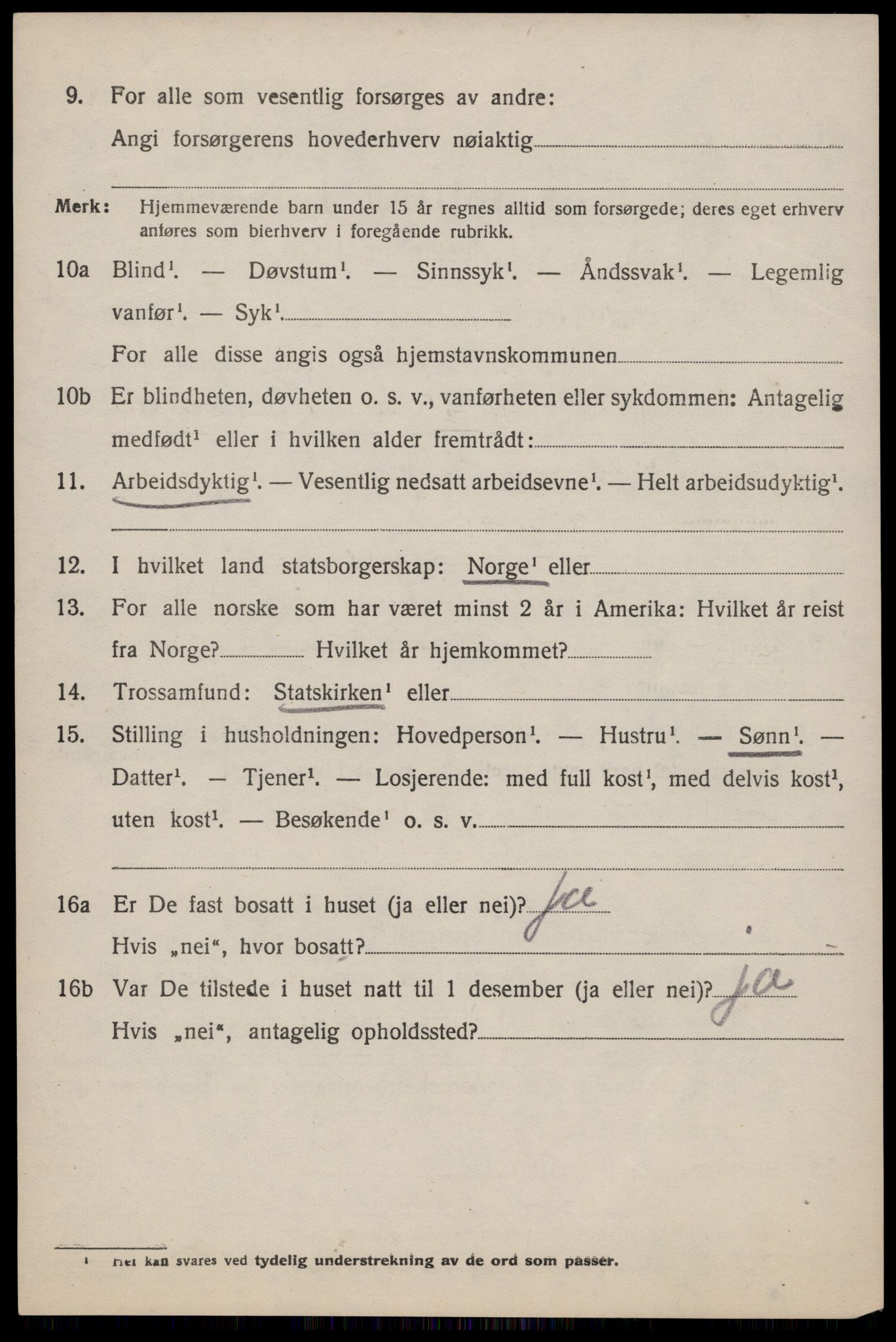 SAST, 1920 census for Strand, 1920, p. 4941