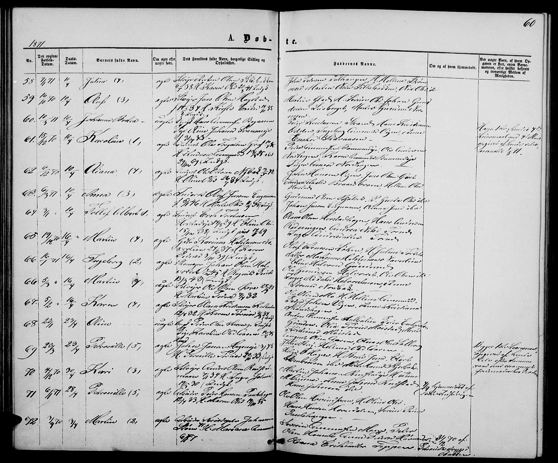 Elverum prestekontor, AV/SAH-PREST-044/H/Ha/Hab/L0004: Parish register (copy) no. 4, 1866-1874, p. 60