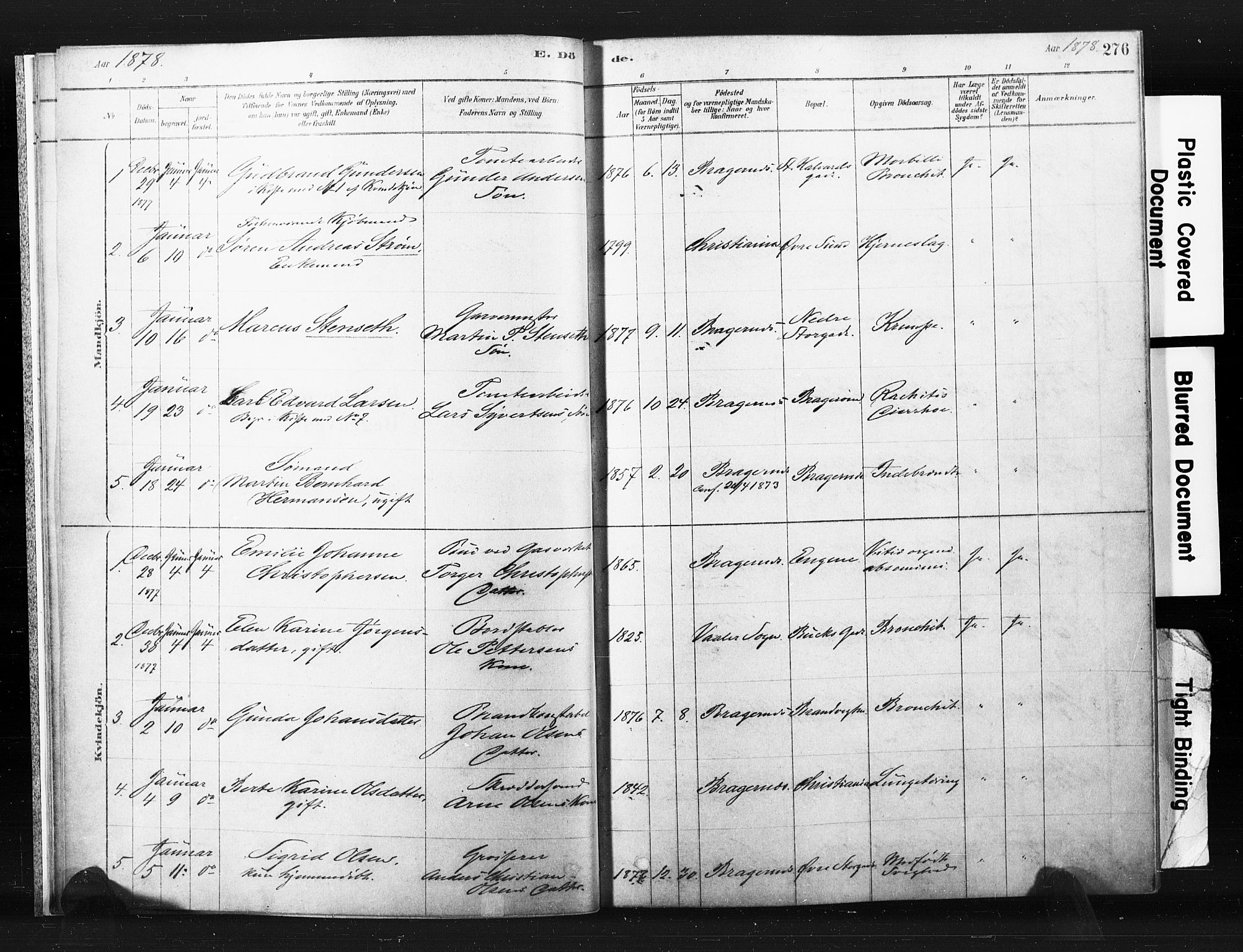 Bragernes kirkebøker, AV/SAKO-A-6/F/Fb/L0006b: Parish register (official) no. II 6B, 1878-1885, p. 276