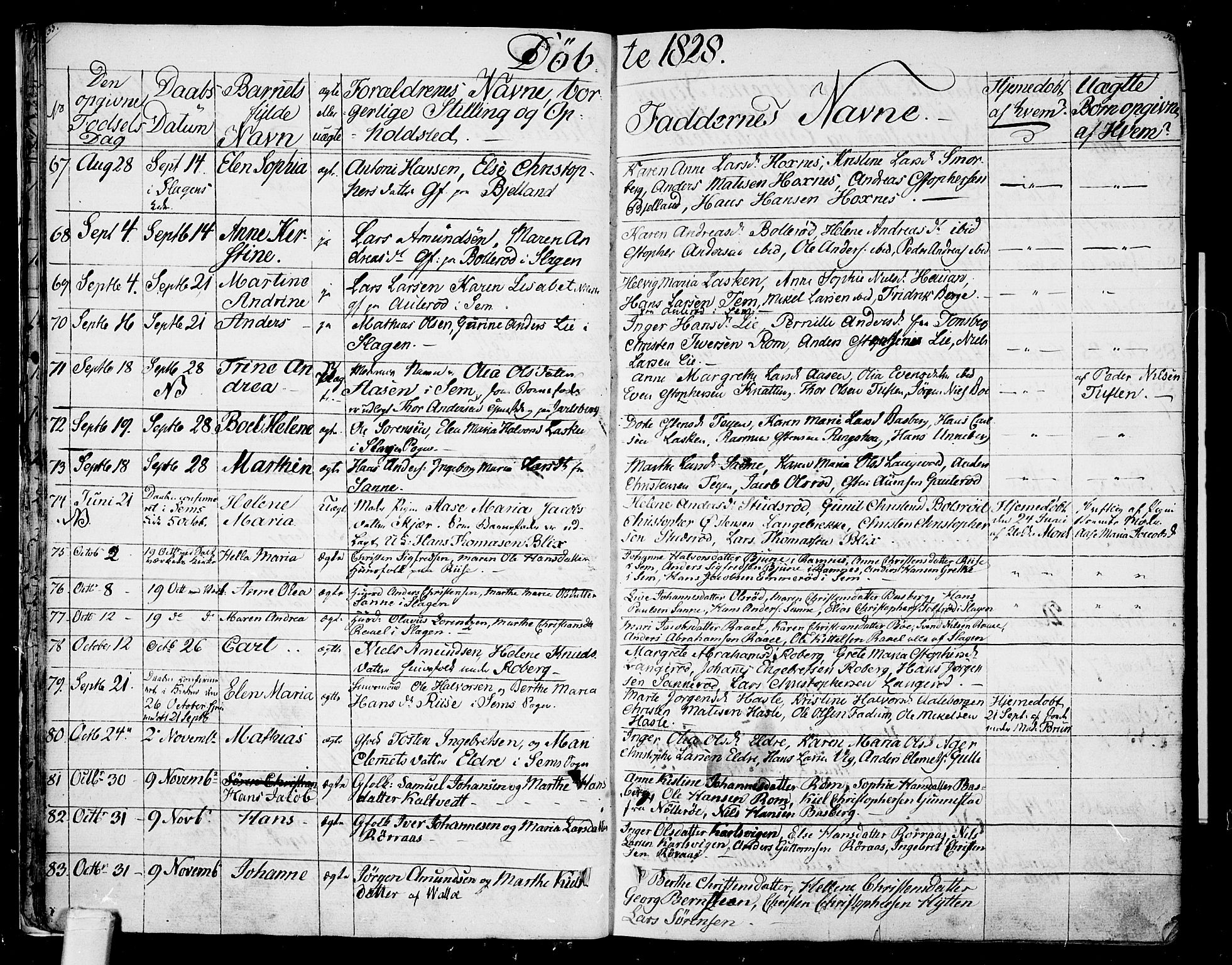 Sem kirkebøker, AV/SAKO-A-5/F/Fa/L0005: Parish register (official) no. I 5, 1825-1842, p. 35-36