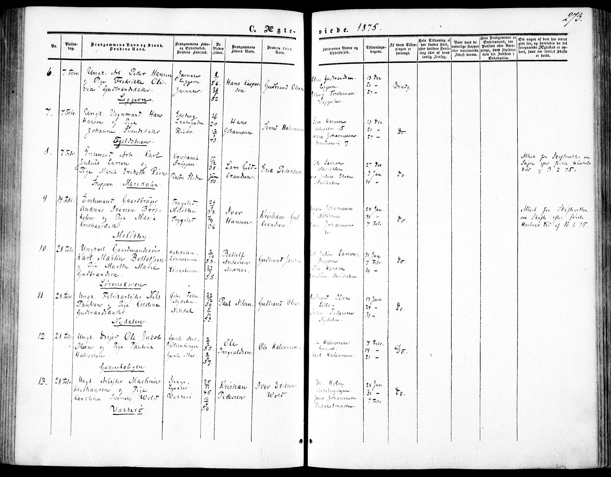 Vestre Aker prestekontor Kirkebøker, AV/SAO-A-10025/F/Fa/L0002: Parish register (official) no. 2, 1855-1877, p. 273