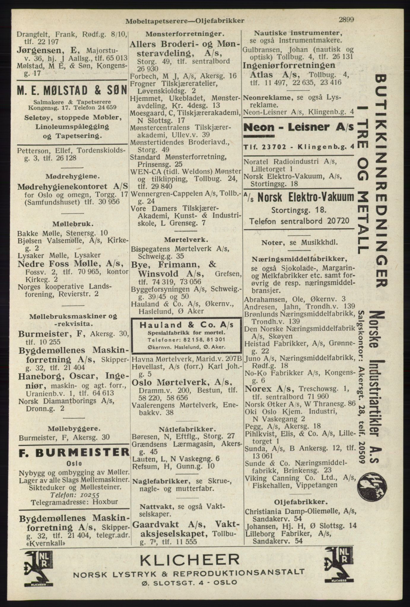 Kristiania/Oslo adressebok, PUBL/-, 1940, p. 2849