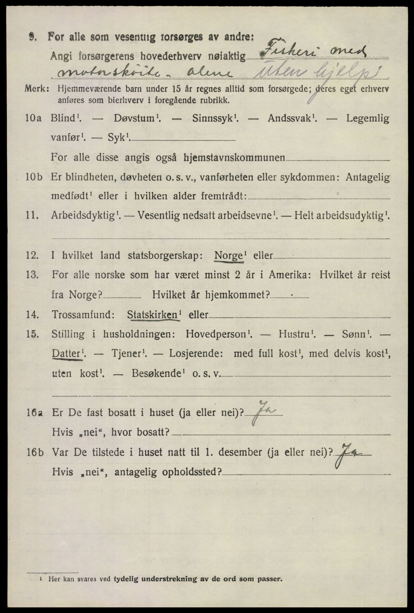 SAKO, 1920 census for Sande, 1920, p. 9799