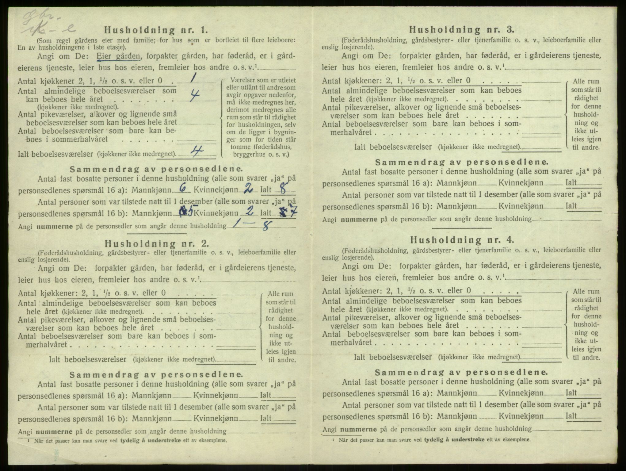 SAB, 1920 census for Kinn, 1920, p. 1217