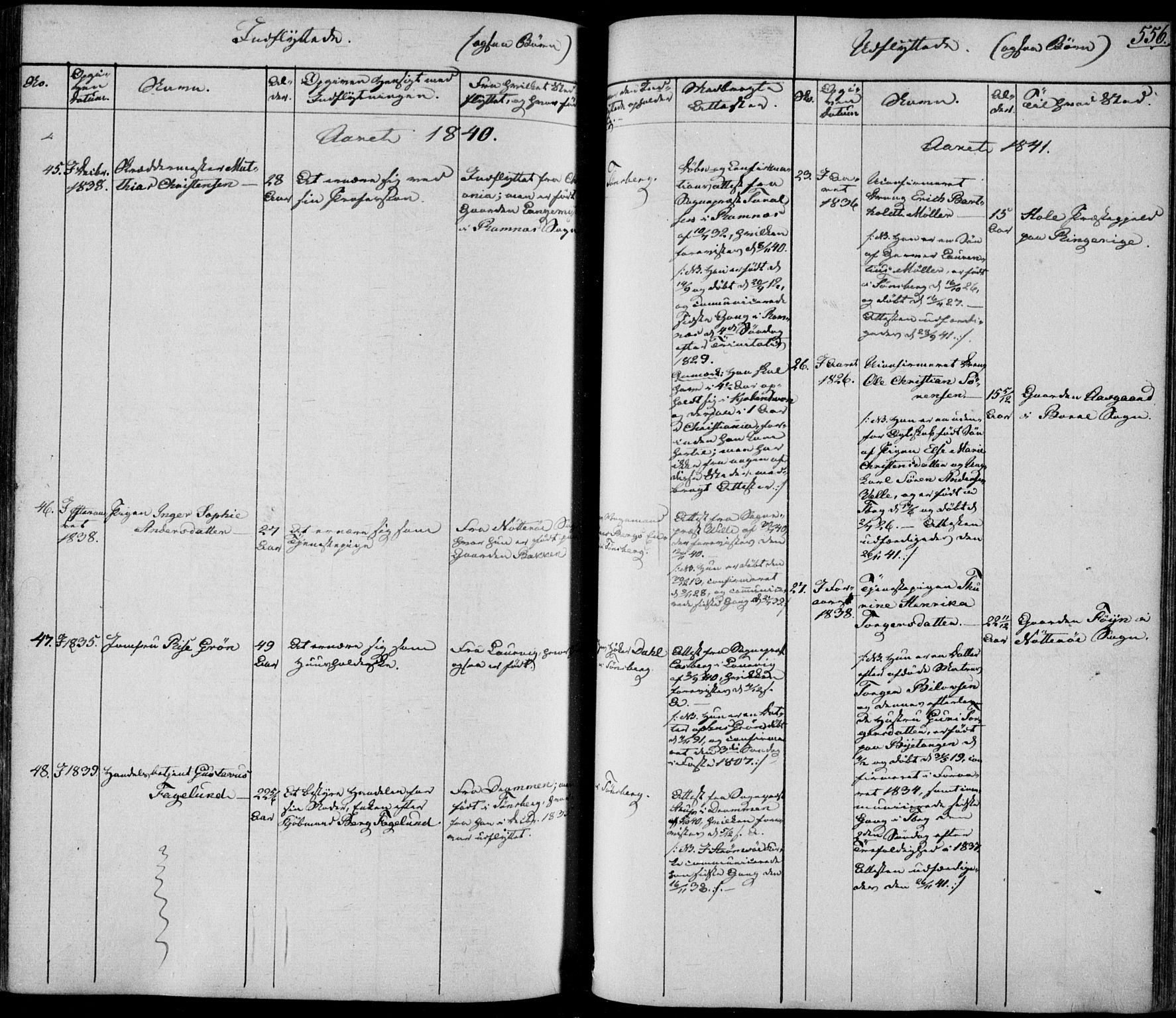 Tønsberg kirkebøker, AV/SAKO-A-330/F/Fa/L0006: Parish register (official) no. I 6, 1836-1844, p. 556