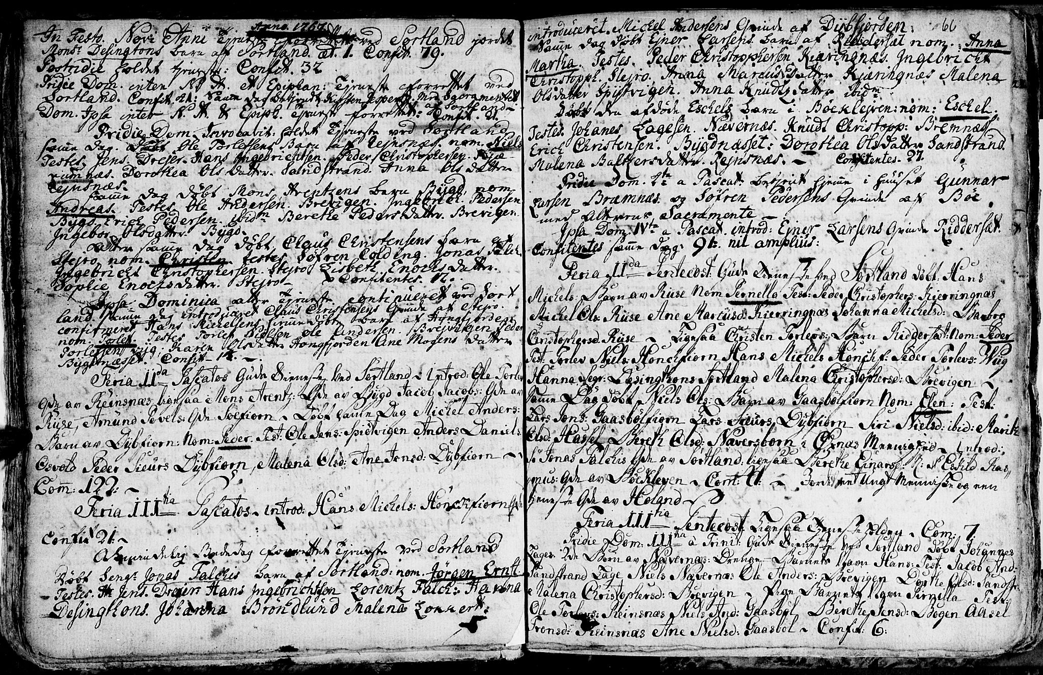 Ministerialprotokoller, klokkerbøker og fødselsregistre - Nordland, SAT/A-1459/895/L1366: Parish register (official) no. 895A01, 1730-1794, p. 66